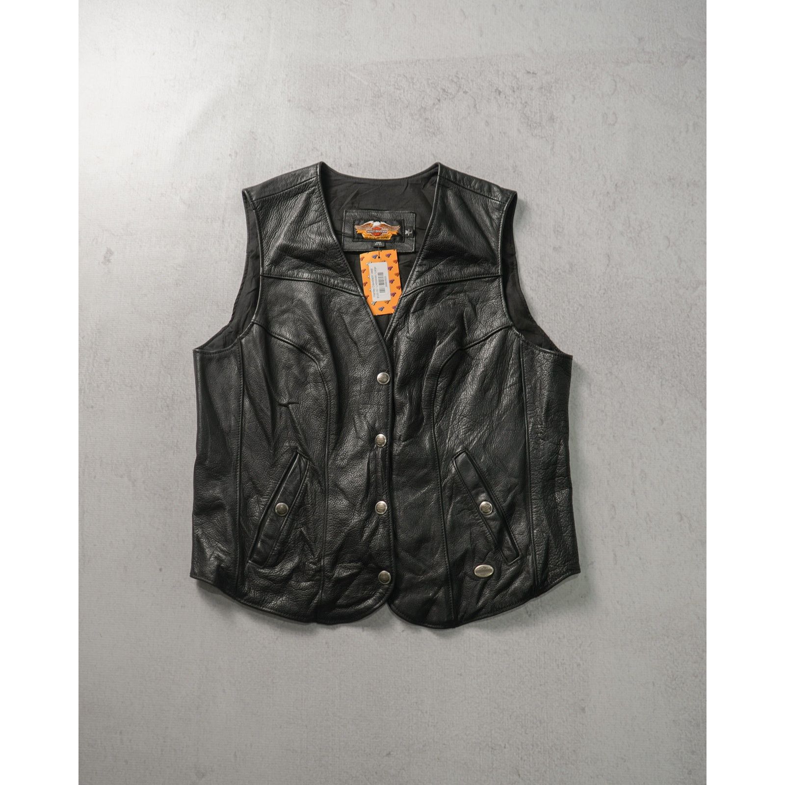 Harley Davidson Vintage 90s Harley Davidson Leather Vest - Women's Large Size L / US 10 / IT 46 - 1 Thumbnail