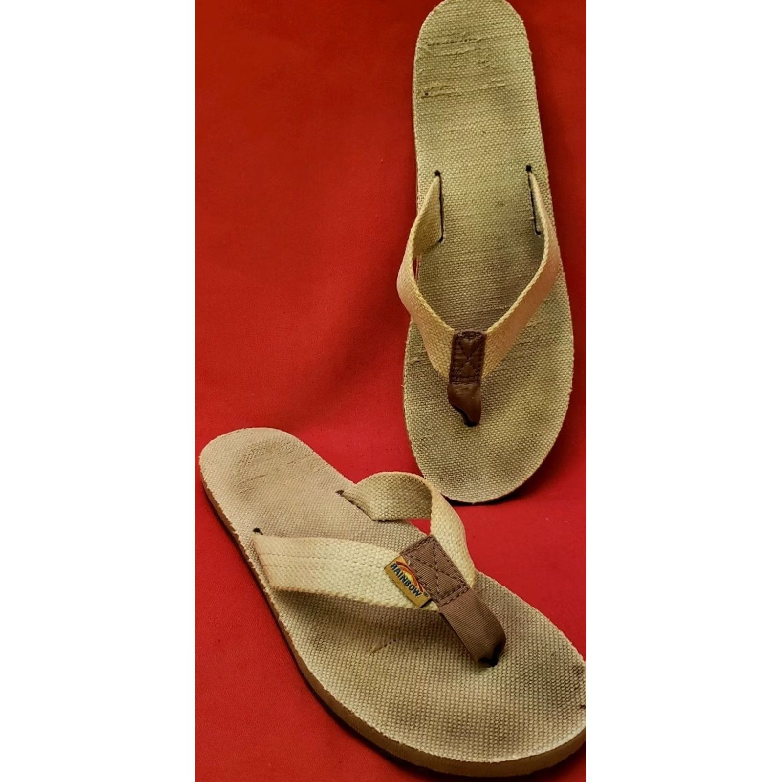 Rainbow Rainbow Sandals Sandal Woman US 9.5 Kahki Canvas Slip On Arch Single Layer Colorful M Women Size US 10 / IT 40 - 2 Thumbnail
