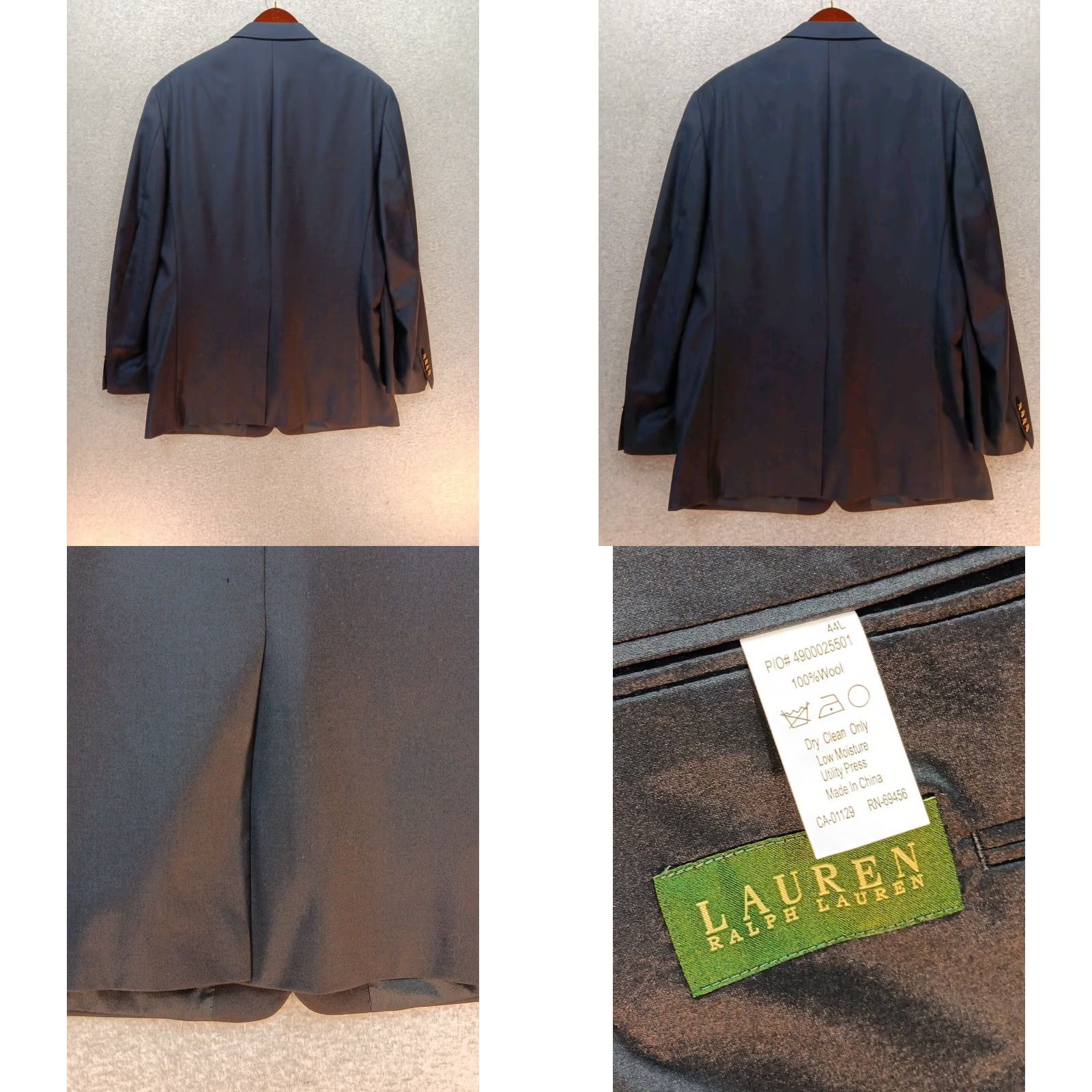Ralph Lauren Lauren Ralph Lauren Sport Jacket Mens 44L Navy Blue Wool Blazer Gold Button Size 44R - 8 Thumbnail