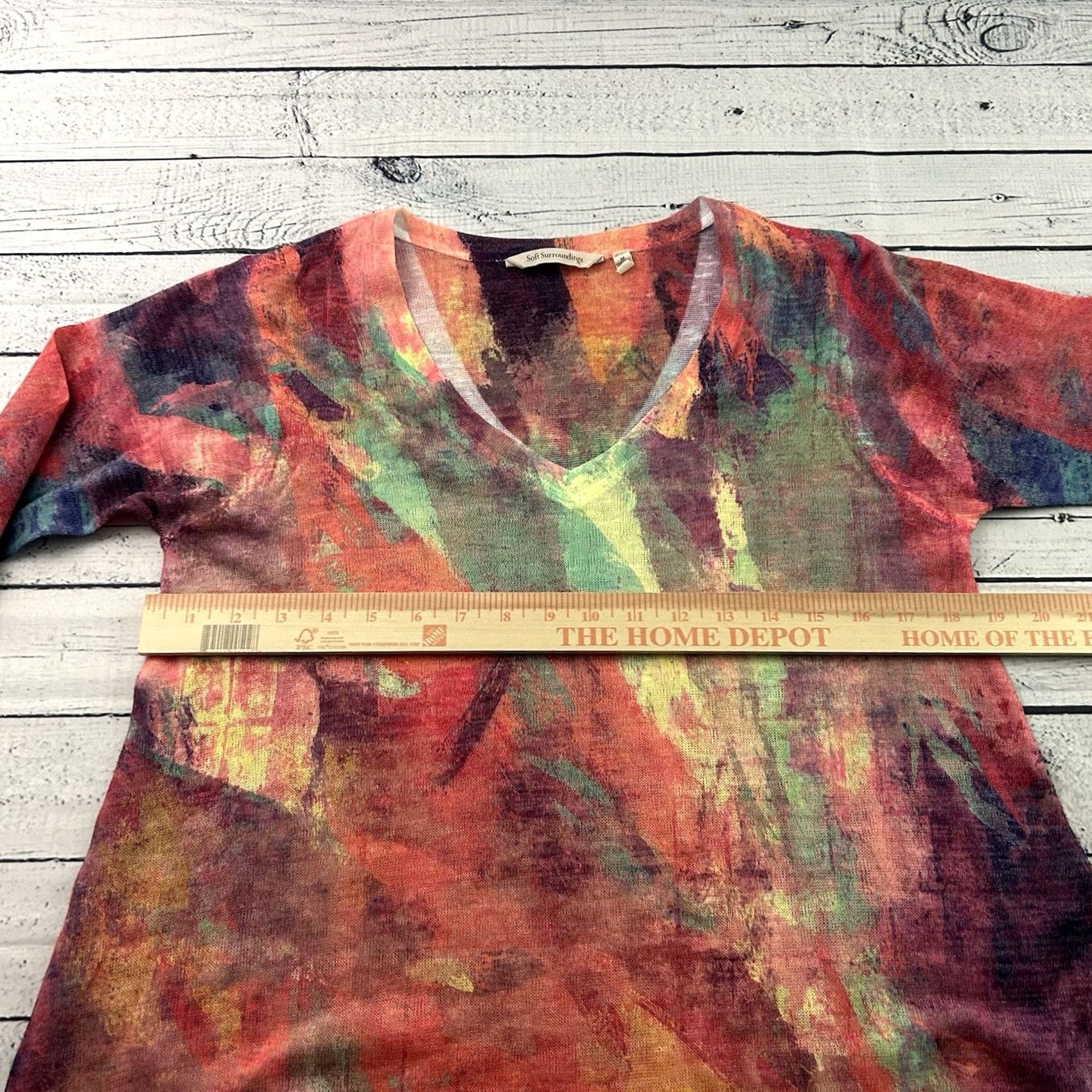Soft Surroundings Soft Surroundings Blouse Long Sleeve Multicolor Watercolor Top Women's M Size M / US 6-8 / IT 42-44 - 4 Thumbnail