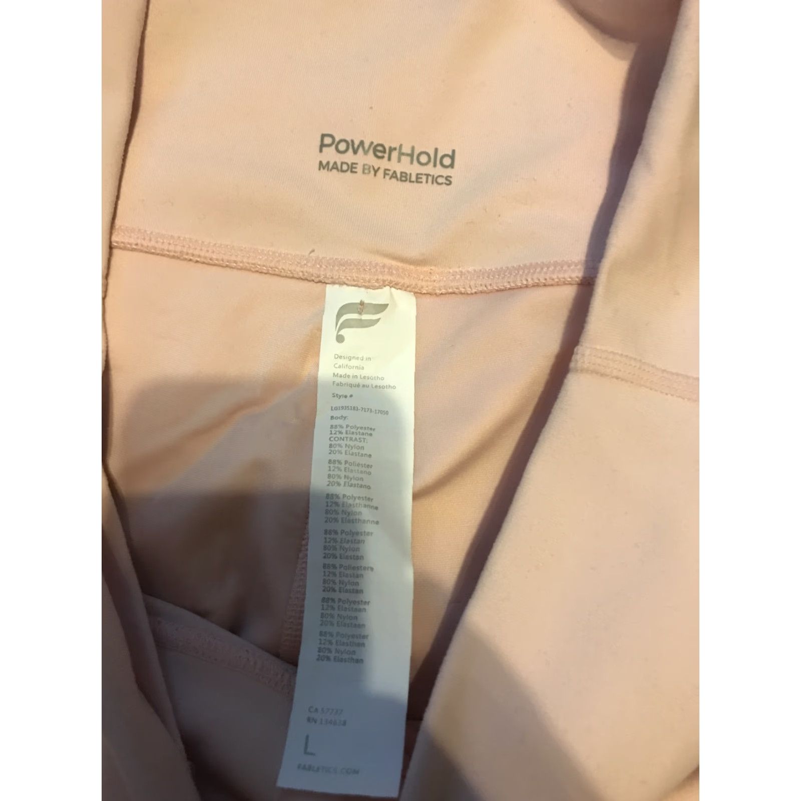 Fabletics Fabletics Leggings Pants Pink PowerHold Mid Rise L Womens Pulled On Stretch Activewear Size 36" / US 14 / IT 50 - 2 Thumbnail