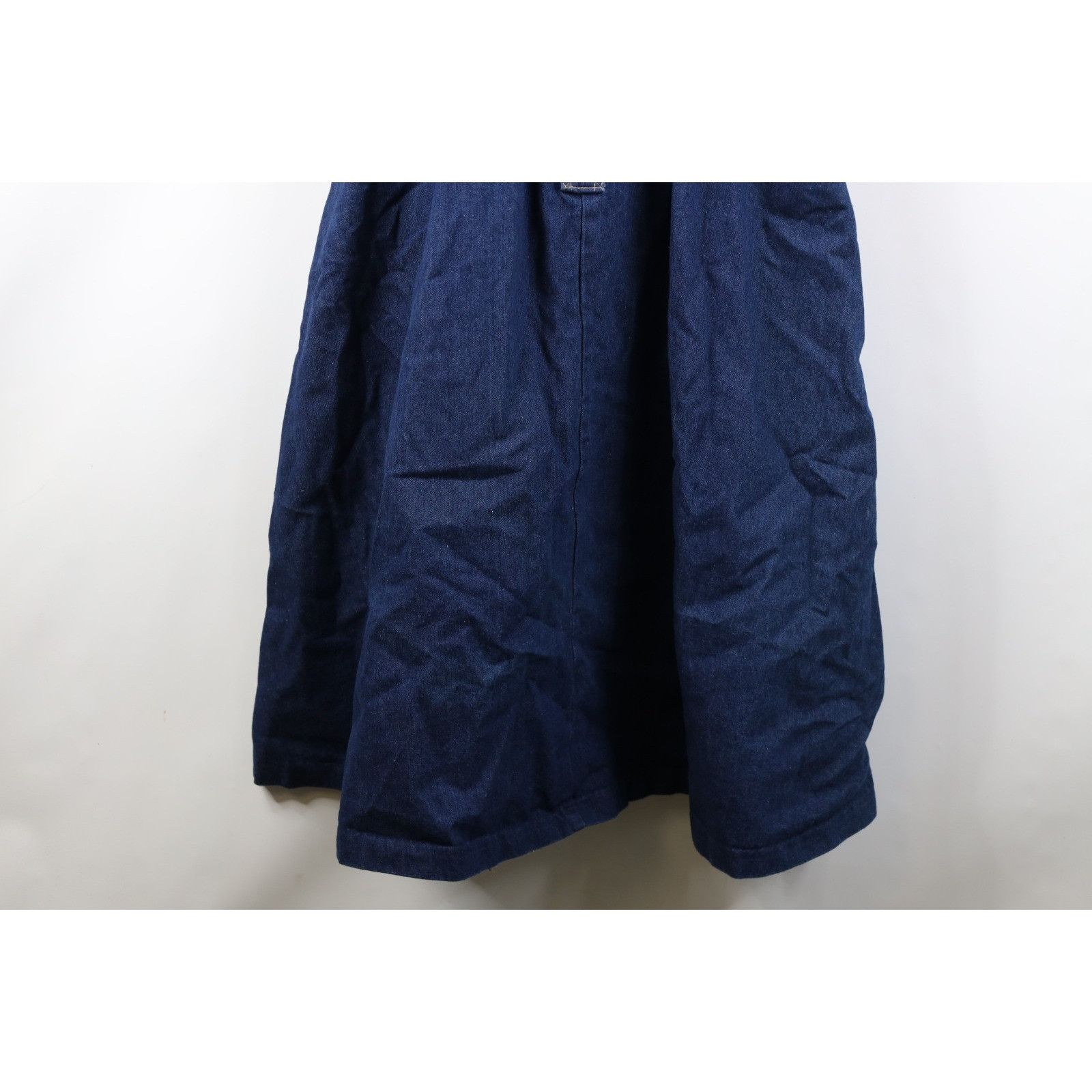 Vintage Deadstock Vintage 70s 80s Streetwear Long Sleeve Denim Dress Size M / US 6-8 / IT 42-44 - 4 Thumbnail