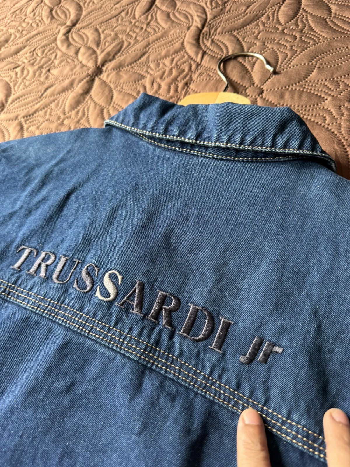 Trussardi Vintage trusardi denim jacket Dual Pointed Flap Pockets Size US M / EU 48-50 / 2 - 15 Thumbnail