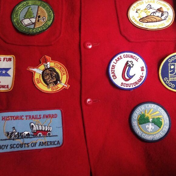 Other Vintage Boy Scouts America Jacket Shacket Wool Patches Size US L / EU 52-54 / 3 - 4 Thumbnail