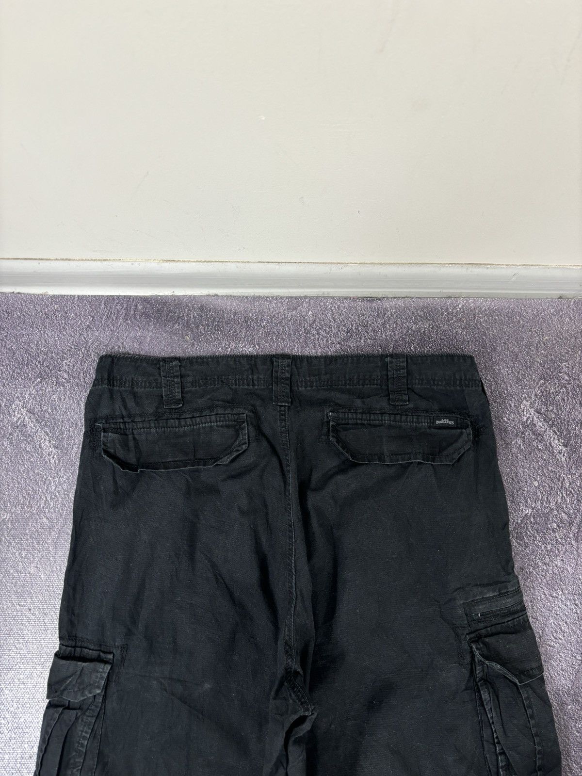 Lee Vintage Lee Dungarees Y2K Military Hype Black Cargo Shorts Size US 34 / EU 50 - 15 Thumbnail