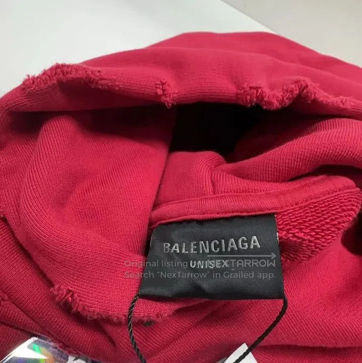 Balenciaga Balenciaga Red Sweatshirt with CD Print. Size US M / EU 48-50 / 2 - 5 Thumbnail