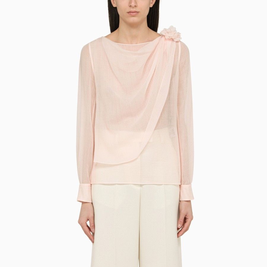 Chloe o1d2blof0824 Wool Blouses in Light Pink Size XS / US 0-2 / IT 36-38 - 1 Thumbnail