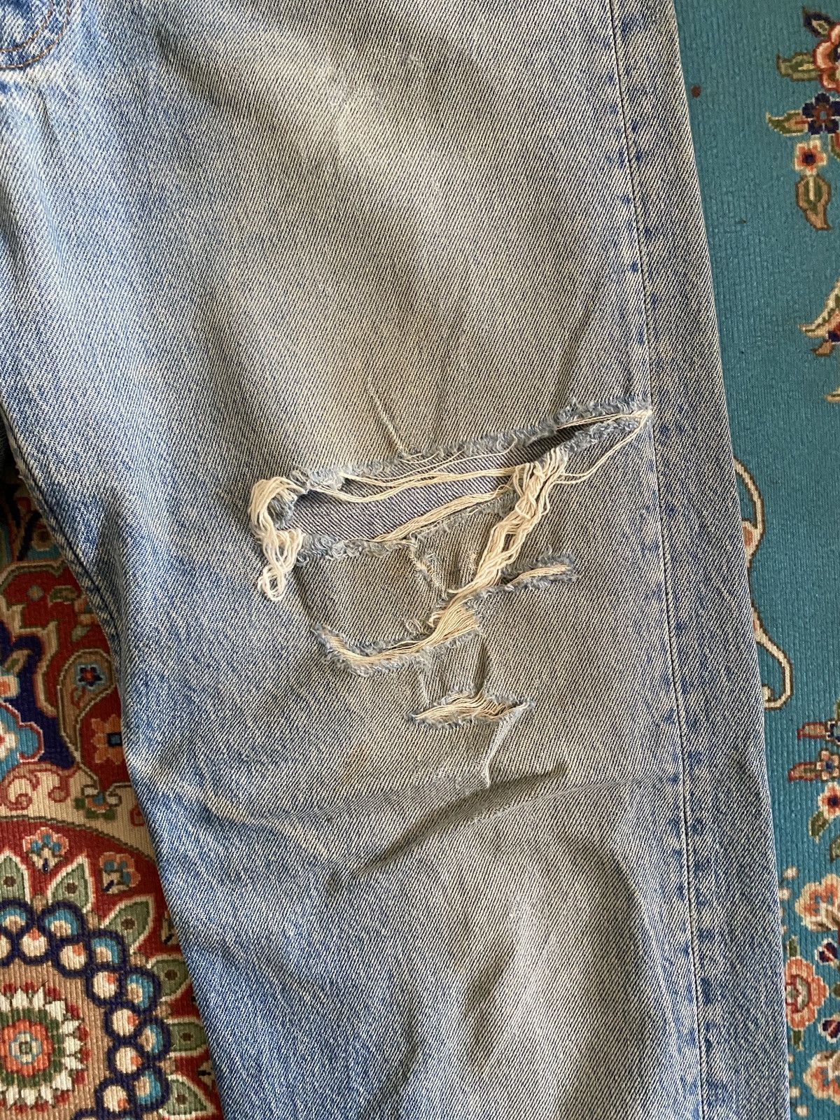 Levi's Vintage 90s Levi’s 501 Distressed Denim Size US 32 / EU 48 - 8 Thumbnail