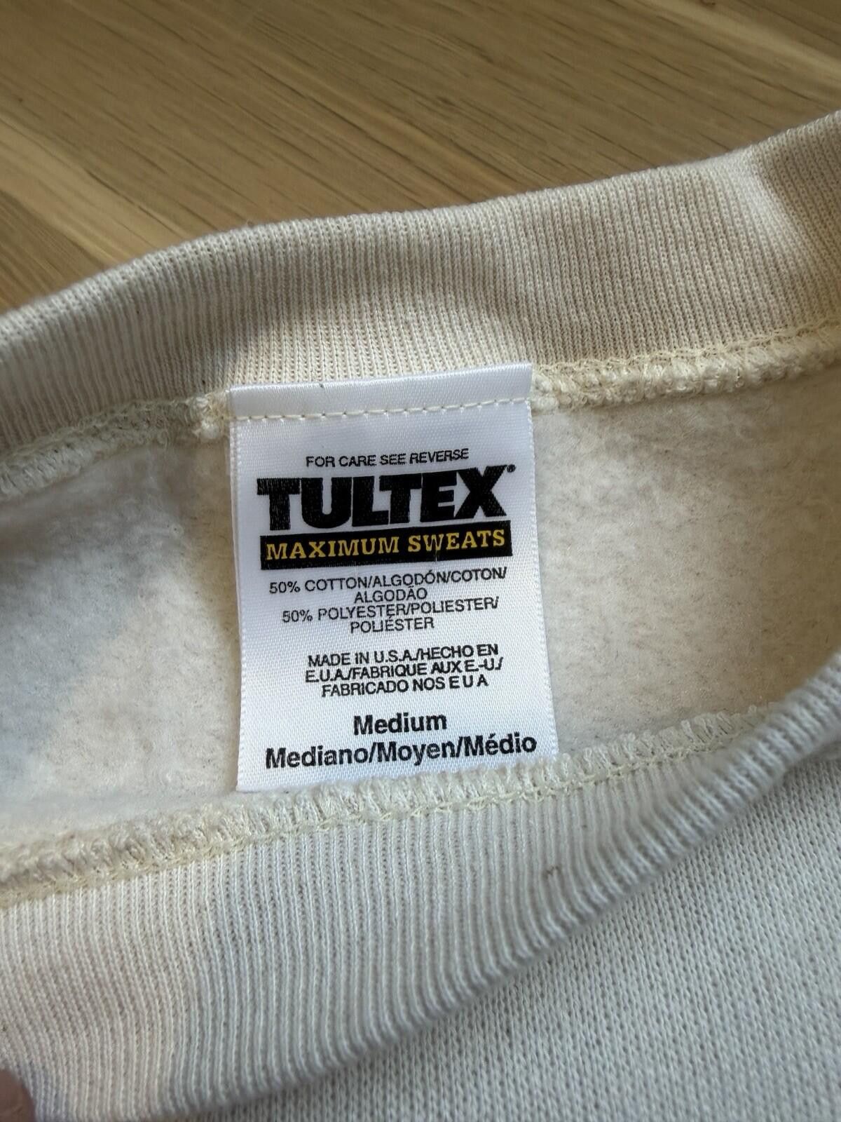 Tultex 90s Tultex Crewneck Sweatshirt Light Cream Size Medium Size US M / EU 48-50 / 2 - 3 Thumbnail