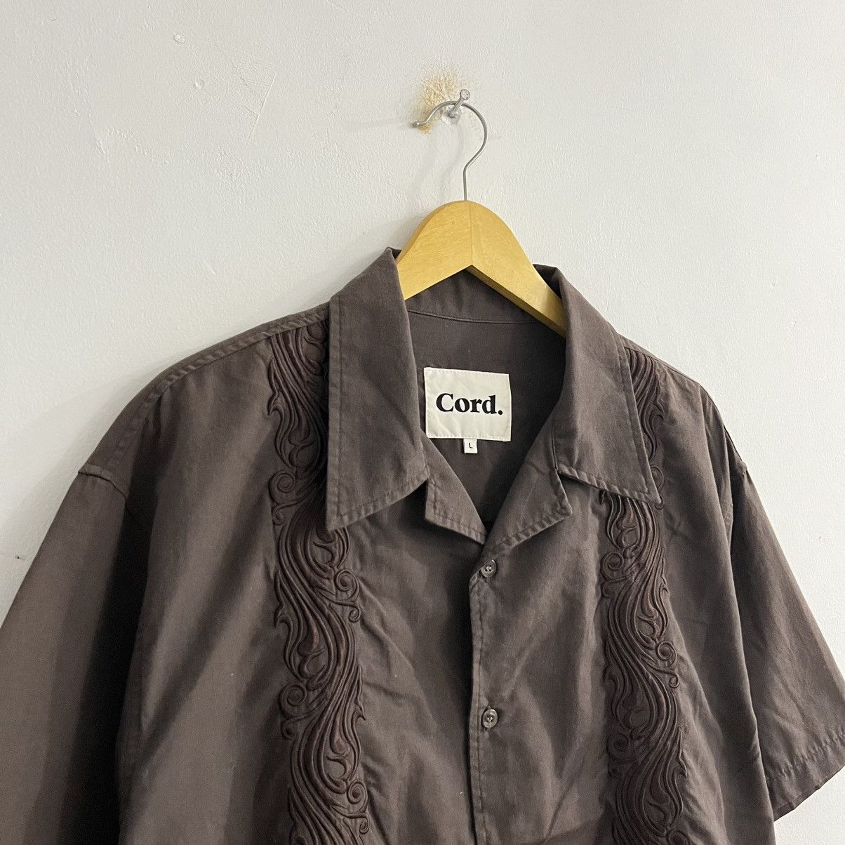 Japanese Brand Cord Textured Embroidered Button Up Size US L / EU 52-54 / 3 - 3 Thumbnail