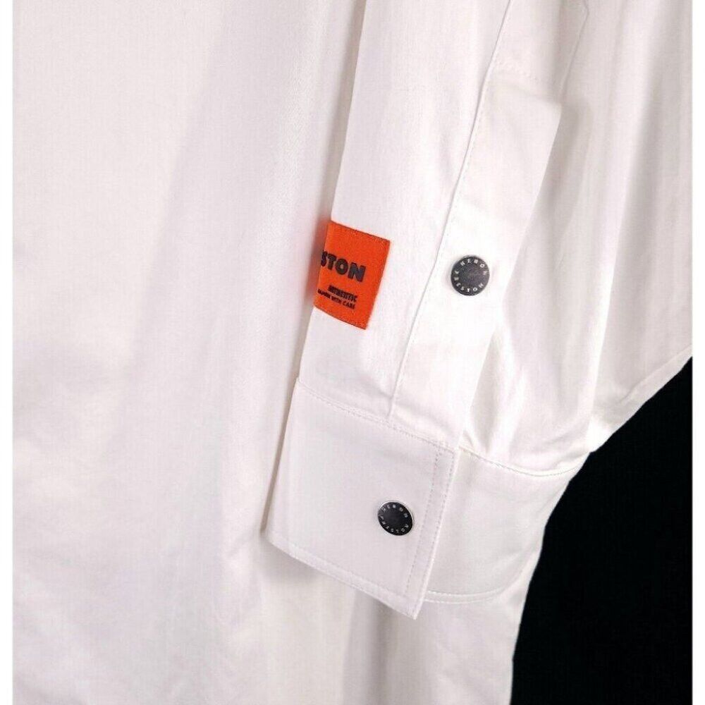 Heron Preston Heron Preston Cotton Twill Poplin Shirt M Mens White Size US M / EU 48-50 / 2 - 5 Thumbnail