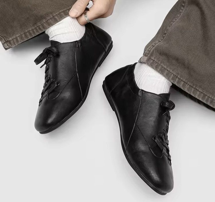Leather Genuine Leather Square Low Tassel Y2k Sneakers Boots Size US 13 / EU 46 - 3 Thumbnail