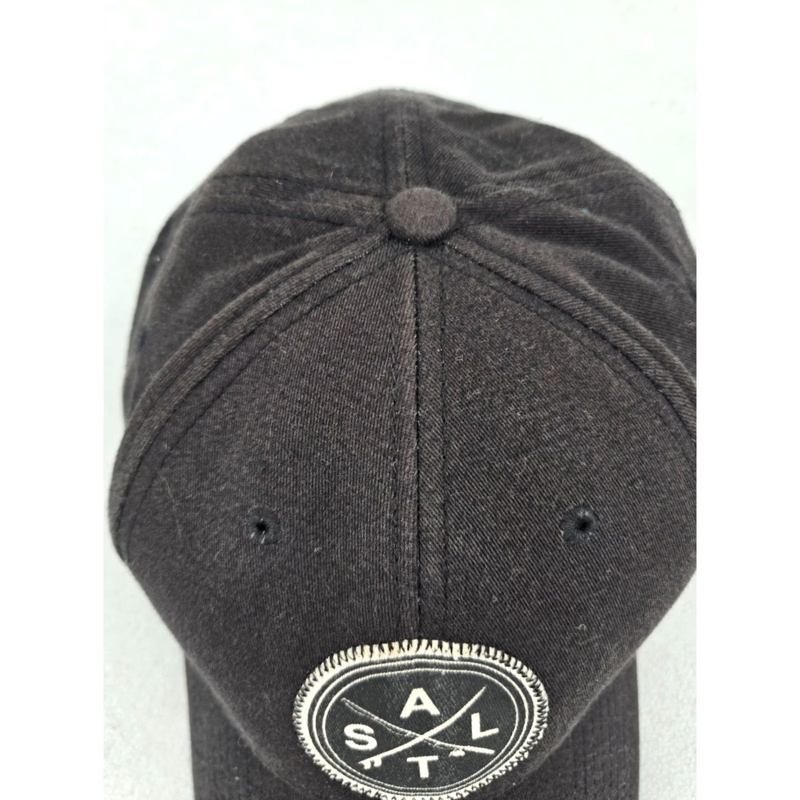 Vintage Salt Life Hat Cap Flexfit Black Logo Hat Adjustable One Size Men Black Salt Life Baseball Cap Outdoor Fish Theme Mens Size ONE SIZE - 4 Thumbnail