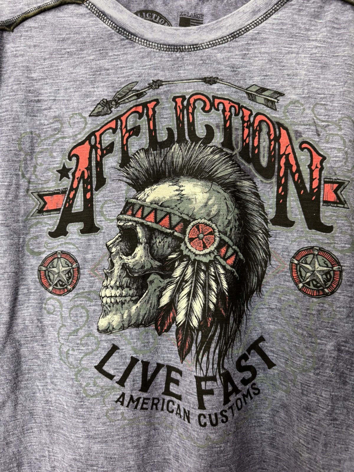 Affliction Affliction punk Avantgarde skull long sleeve “Live Fast” Size US XL / EU 56 / 4 - 4 Thumbnail