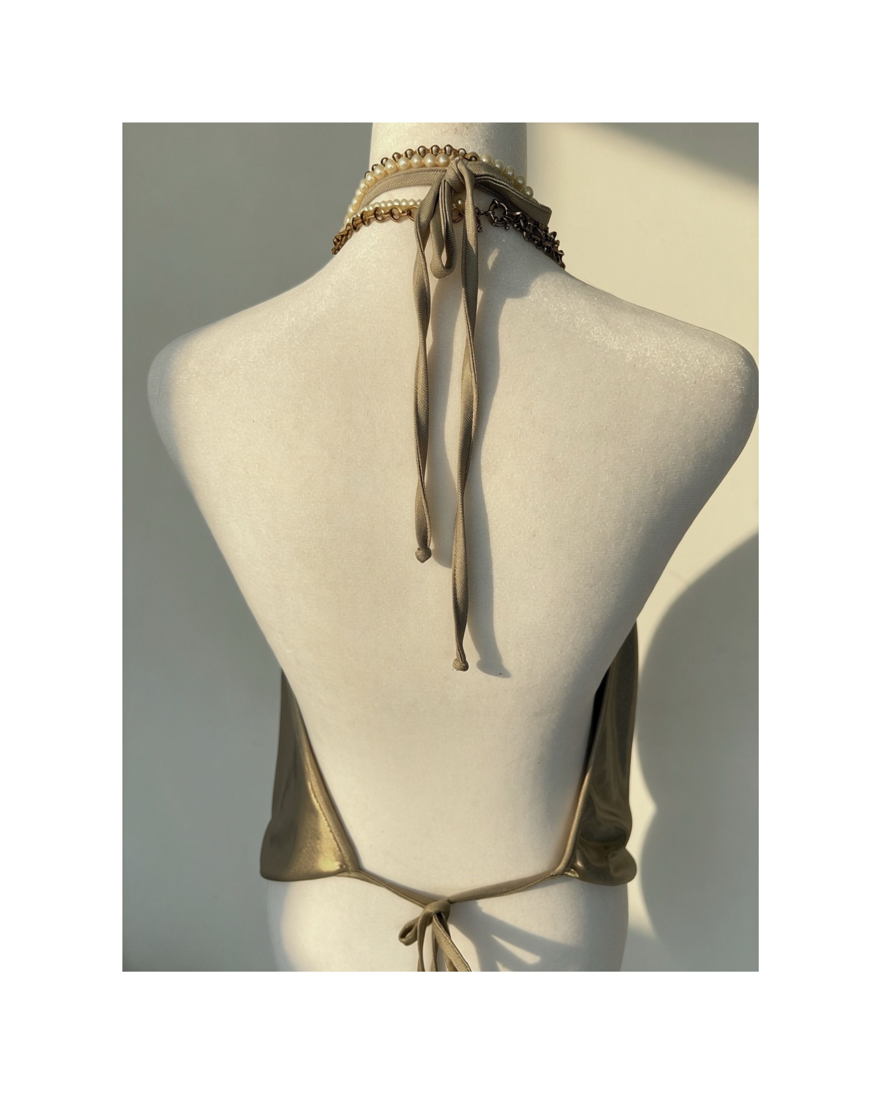Other Y2K Birchhill Liquid Metal Halter Top Size ONE SIZE - 3 Thumbnail