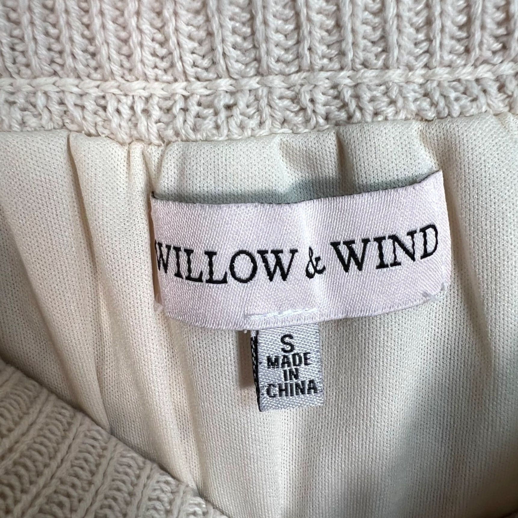 Vintage VINTAGE Willow & Wind Women's Skirt Midi Pencil Ivory Knit Cotton Blend S Elegant 90s - Womens Size S Size 28" / US 6 / IT 42 - 3 Thumbnail