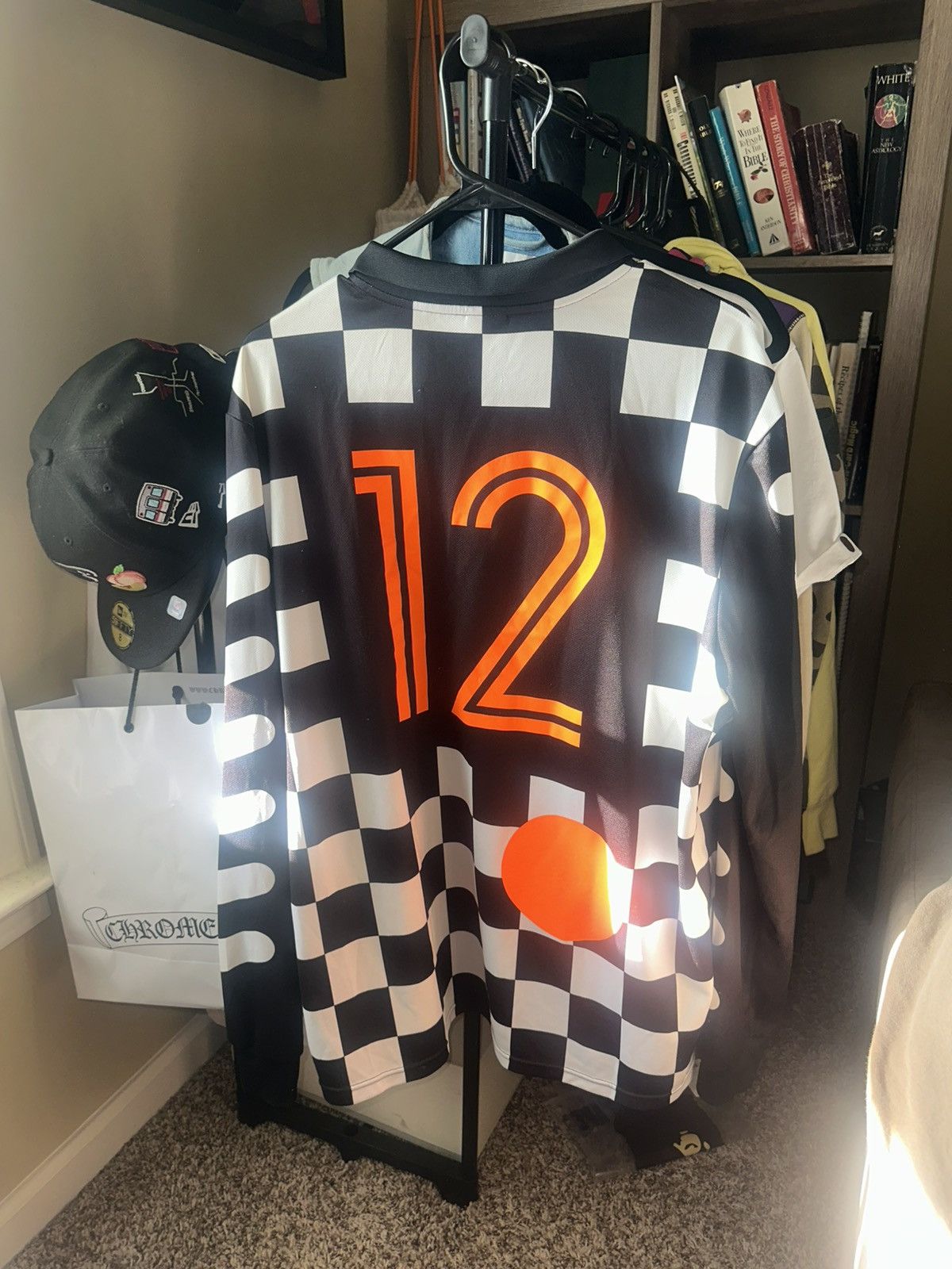 Nike × Off-White Nike x Off-White “Checkerboard” Jersey – Black/White Size US L / EU 52-54 / 3 - 5 Thumbnail