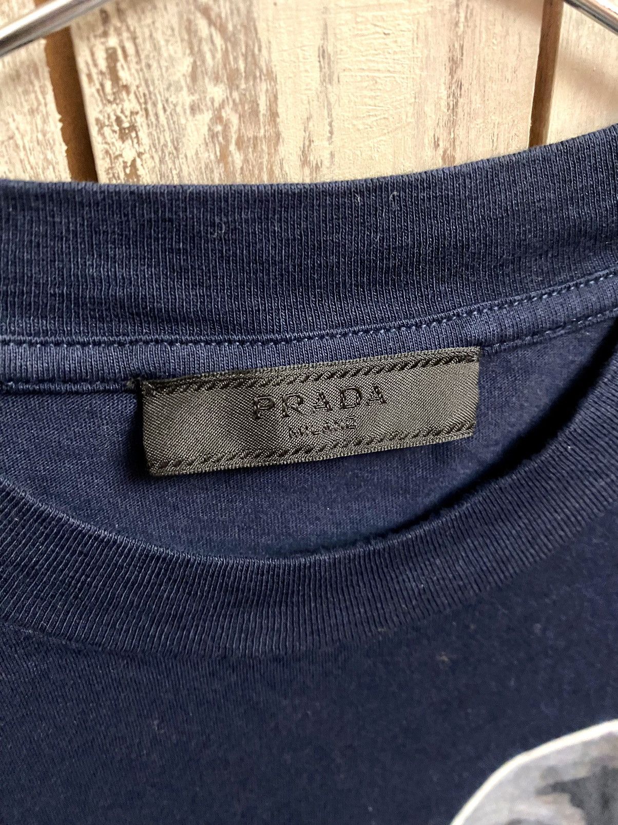 Prada prada men blue printed t-shirt S Size US S / EU 44-46 / 1 - 2 Thumbnail