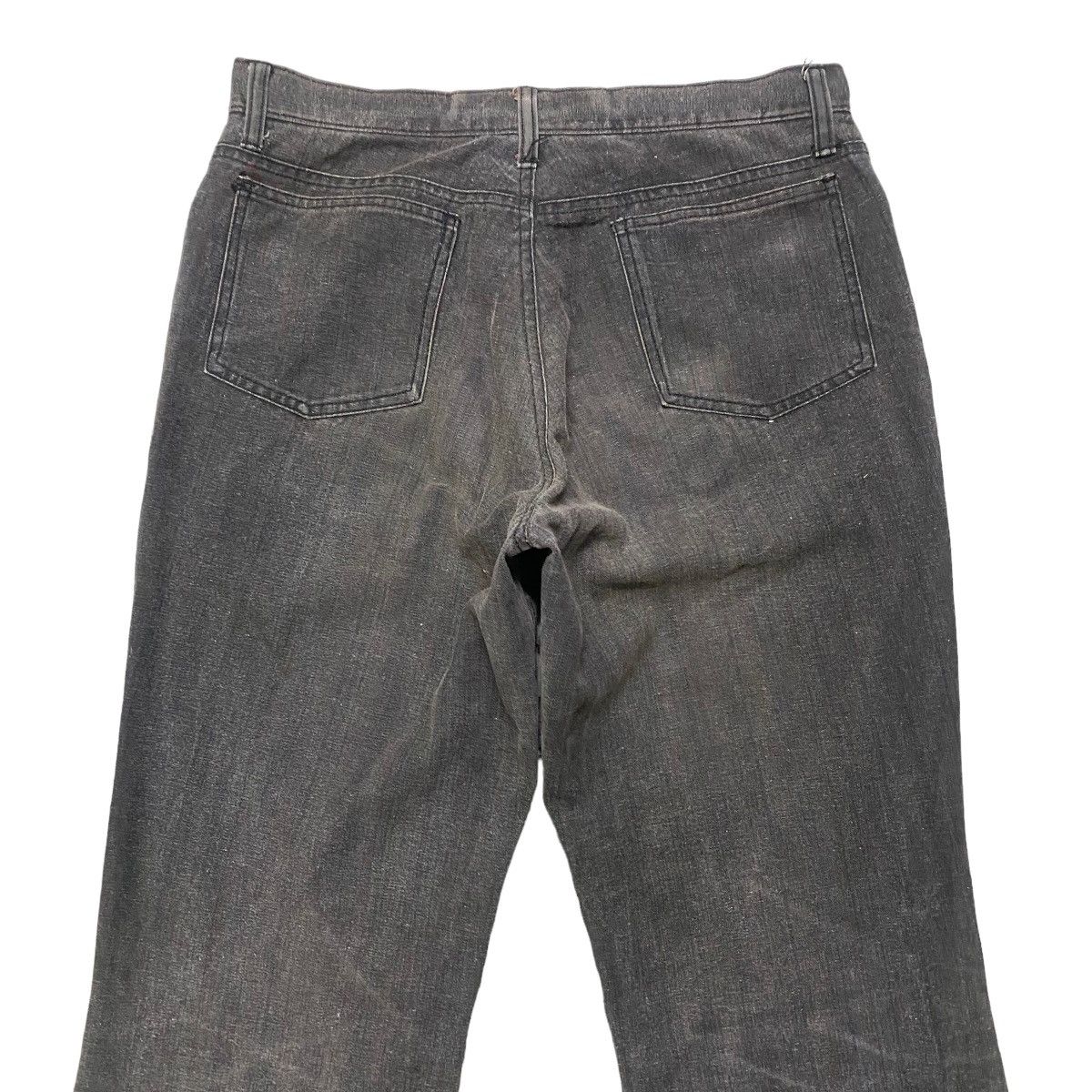 Japanese Brand DOMON HOMME Rainbow Super Flare Denim Jeans Faded Black Size US 31 - 11 Thumbnail