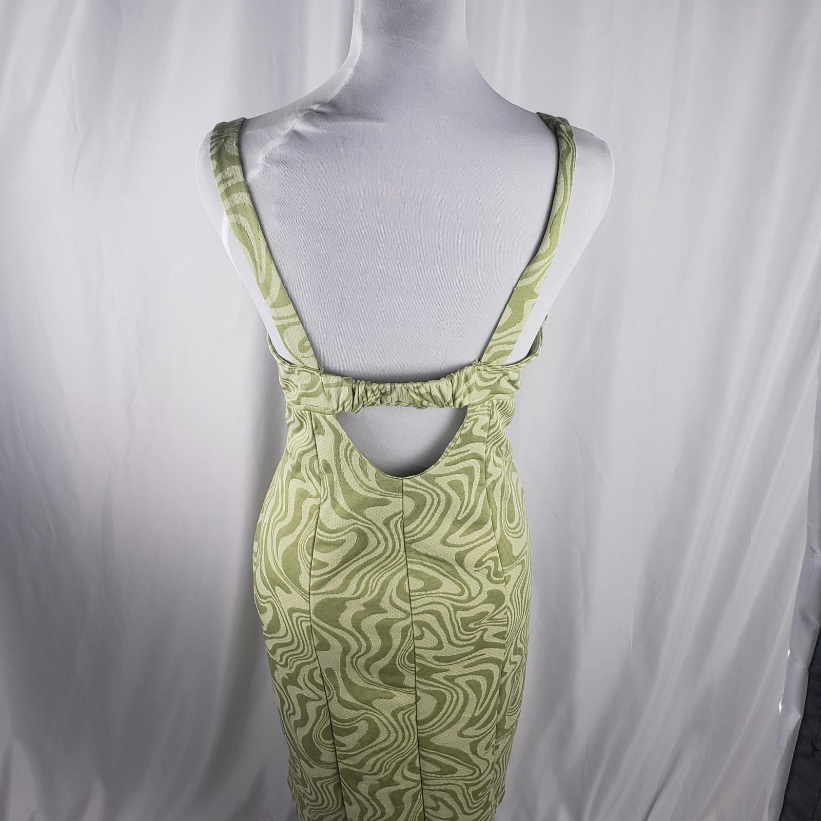 Forever 21 Forever 21 green marble retro Chic Green Swirl Pattern Dress Size XL / US 12-14 / IT 48-50 - 5 Thumbnail
