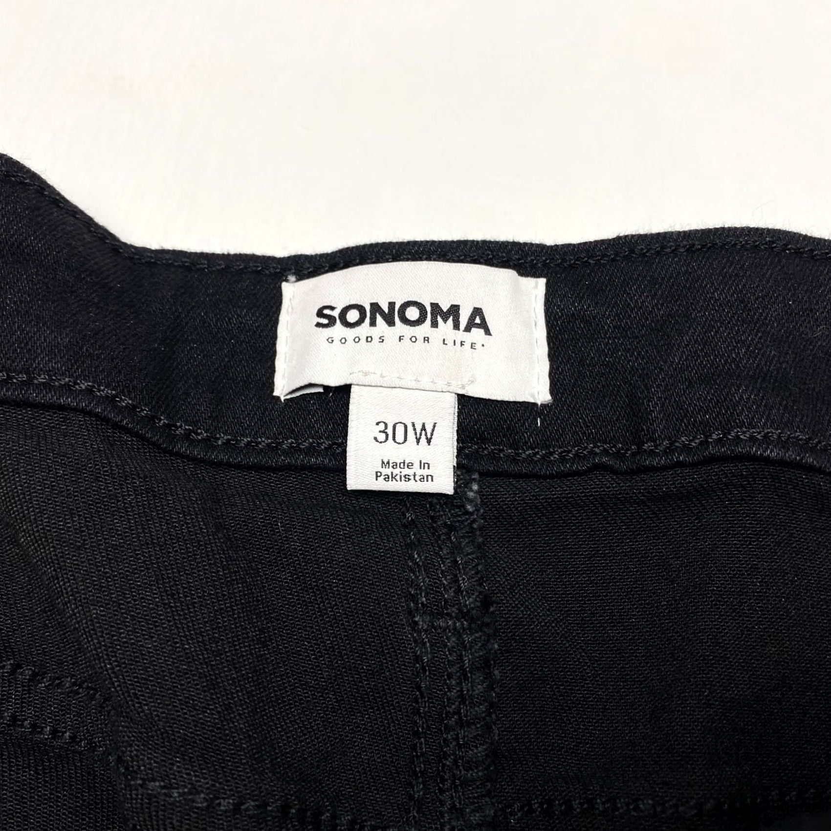 Vintage NWT Sonoma Jeans Skinny High Rise Black SuperStretch 30W Plus Jeans 50x28 Women’s Size 30" / US 8 / IT 44 - 6 Thumbnail