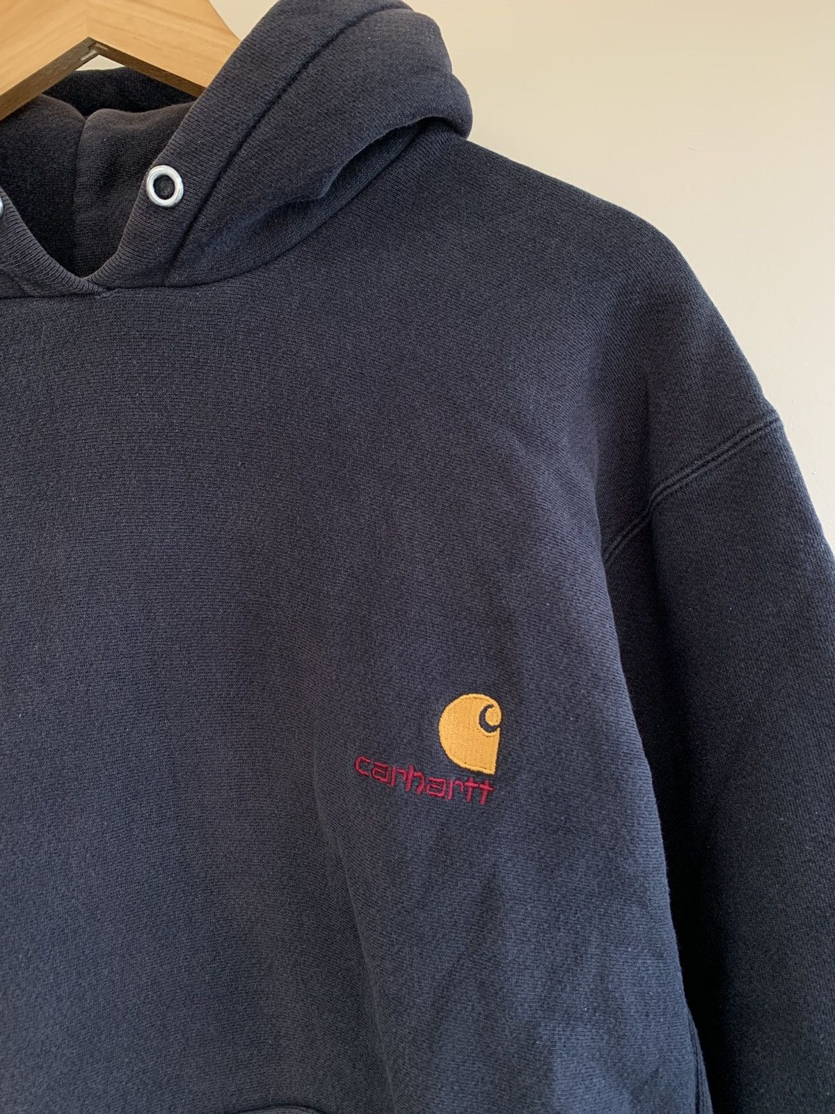 Carhartt Vintage 80s Carhartt Star Tag Black Hoodie Faded Men’s Size US M / EU 48-50 / 2 - 5 Thumbnail