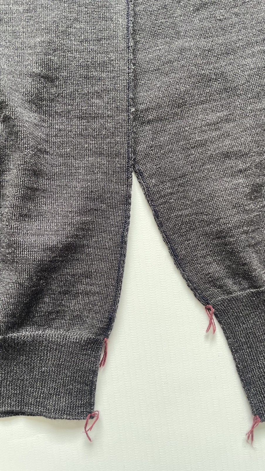 Maison Margiela A/W 23 Gray Wool Inside Out Seam Sweater Size US M / EU 48-50 / 2 - 10 Thumbnail