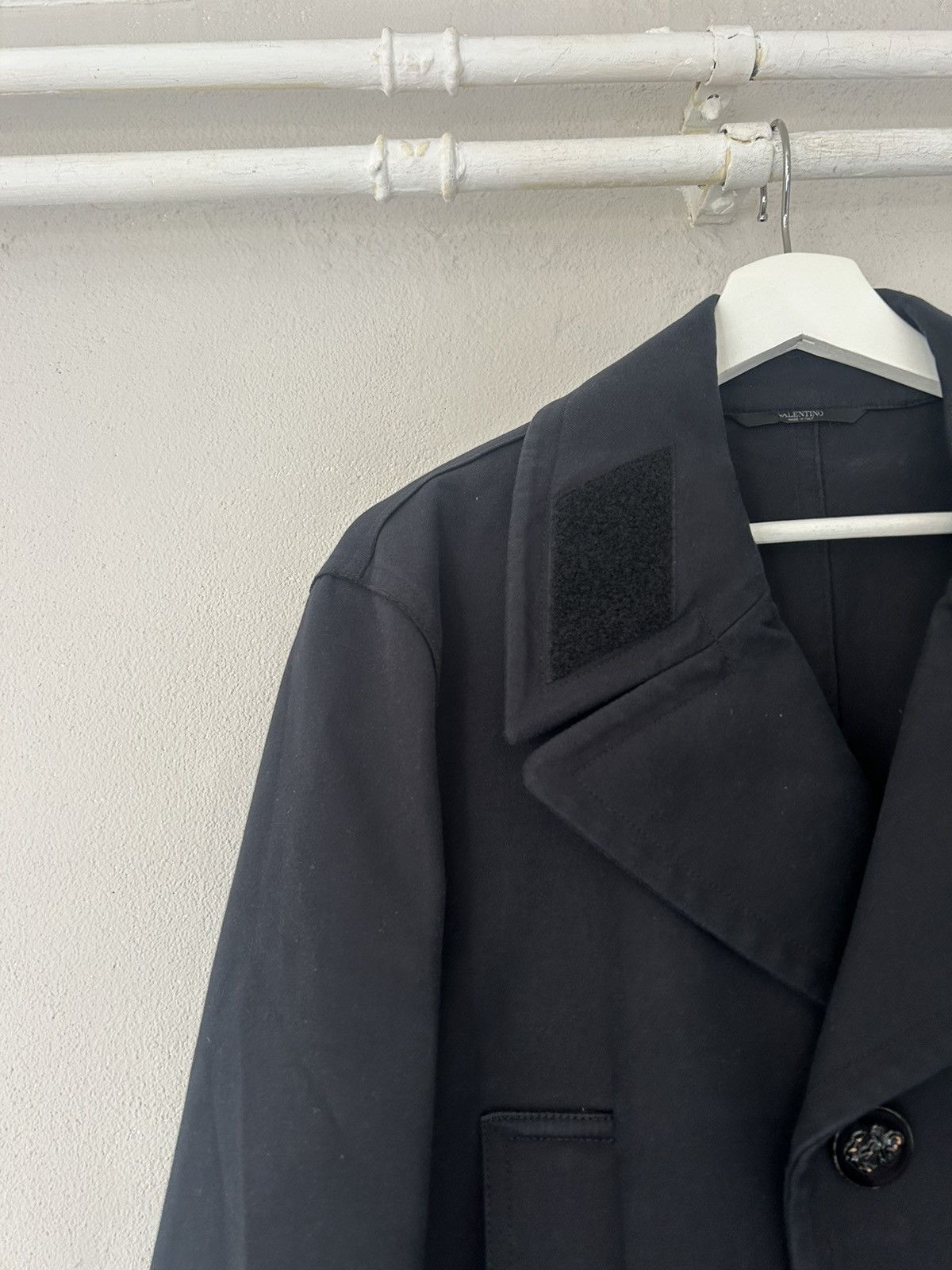 Valentino Navy Peacoat with Military-Inspired Detailing Size US M / EU 48-50 / 2 - 3 Thumbnail