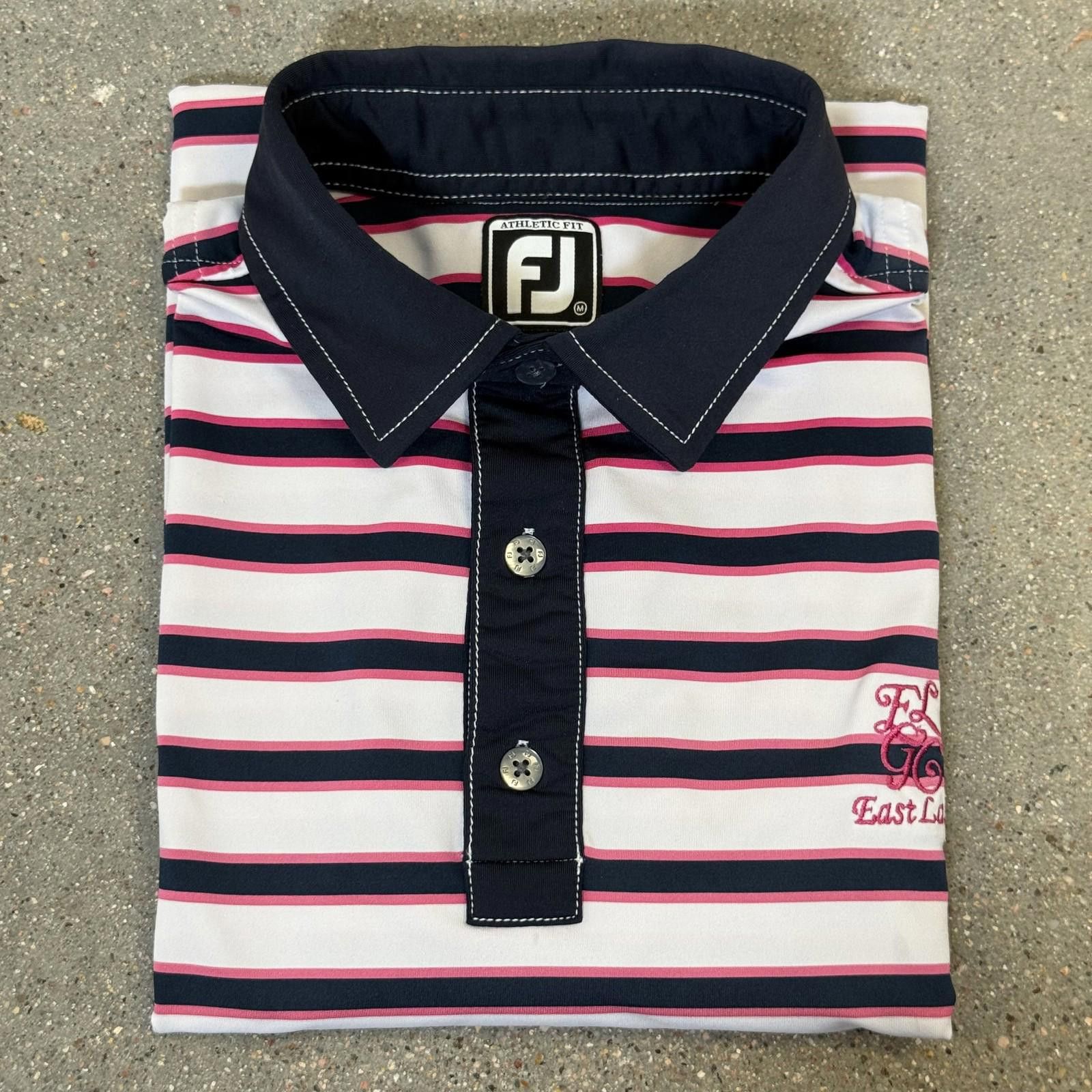 Footjoy FootJoy East Lake Golf Polo Shirt Mens Medium Striped Size ONE SIZE - 1 Thumbnail