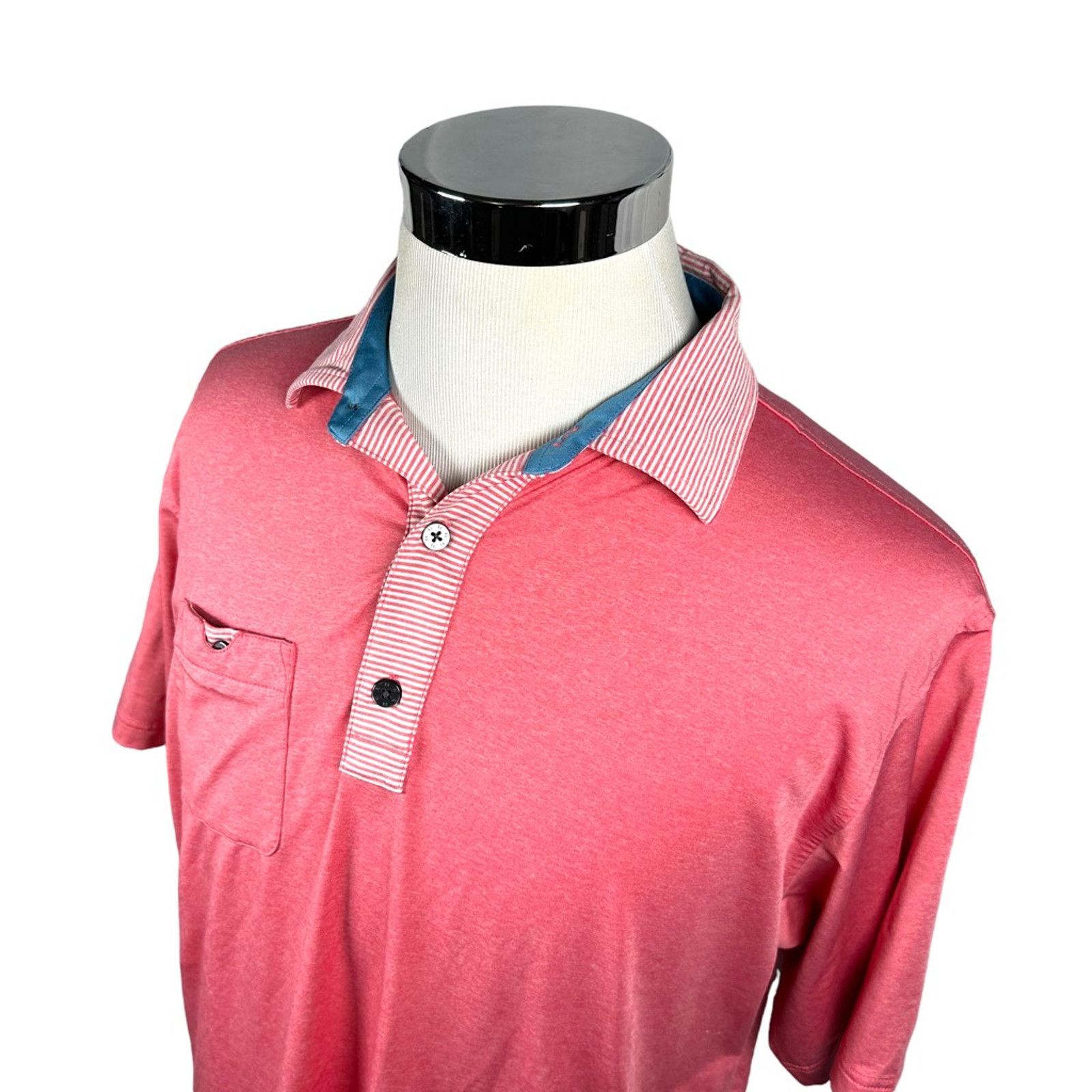 Footjoy Footjoy Polo Shirt Golf Pink Heathered Logo Collar Stretch L Size US L / EU 52-54 / 3 - 4 Thumbnail