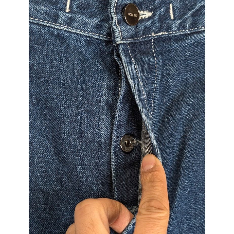 Jacquemus o1rshd1 Le Denim Fleurs in Print Blue Flowers Size US 34 / EU 50 - 9 Thumbnail