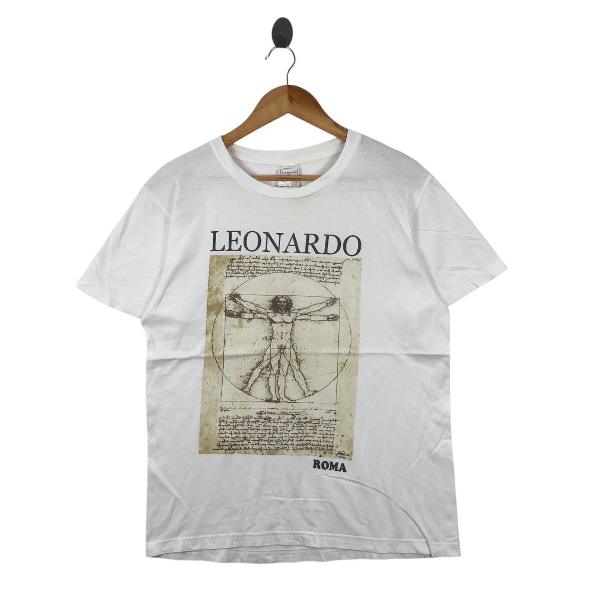 Arts & Science Y2K Leonardo da Vinci's iconic "Vitruvian Man” Art Tee Shirt Size US S / EU 44-46 / 1 - 1 Thumbnail