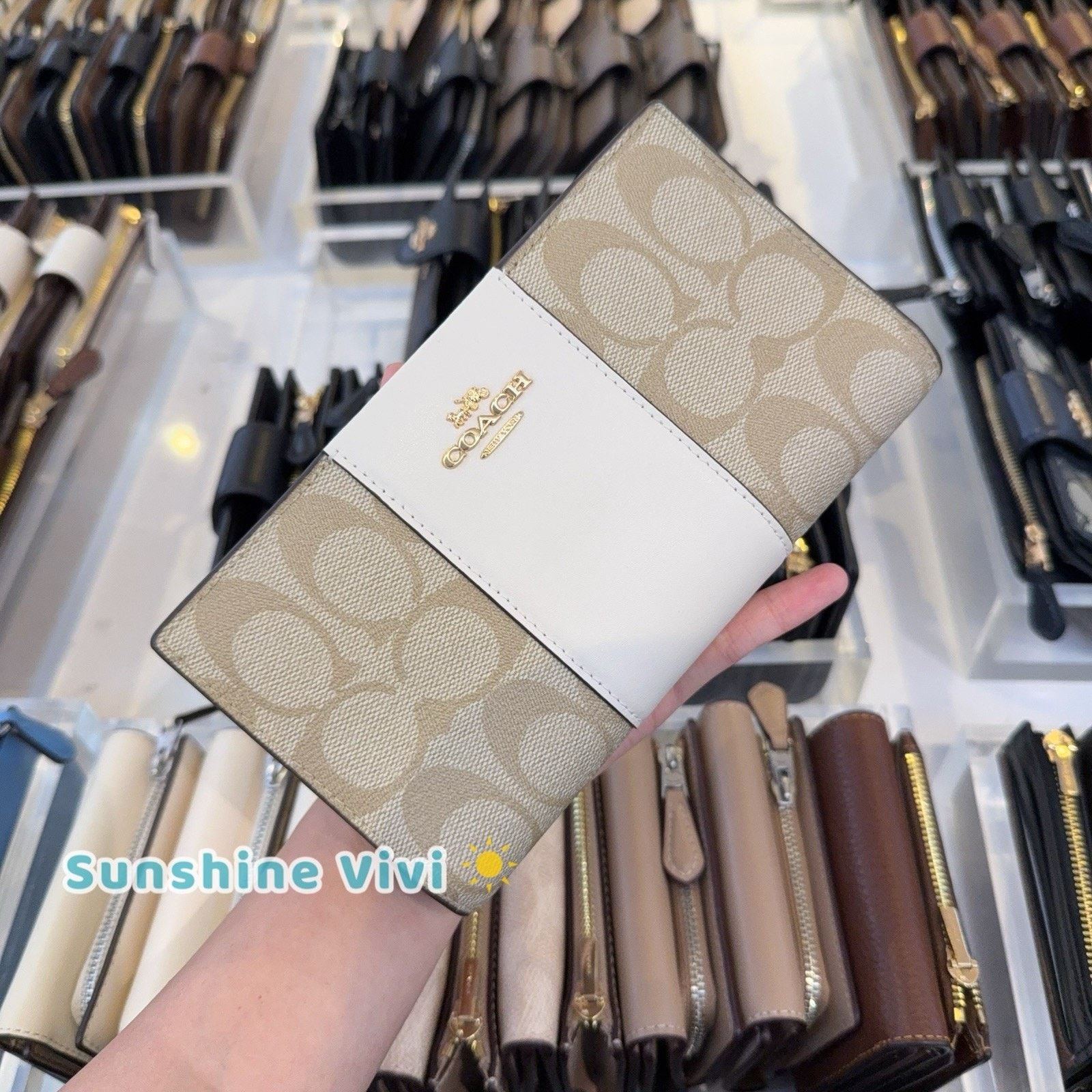 Coach NWT Coach Slim Zip Wallet Signature Canvas Stripe CR928 Size ONE SIZE - 1 Thumbnail