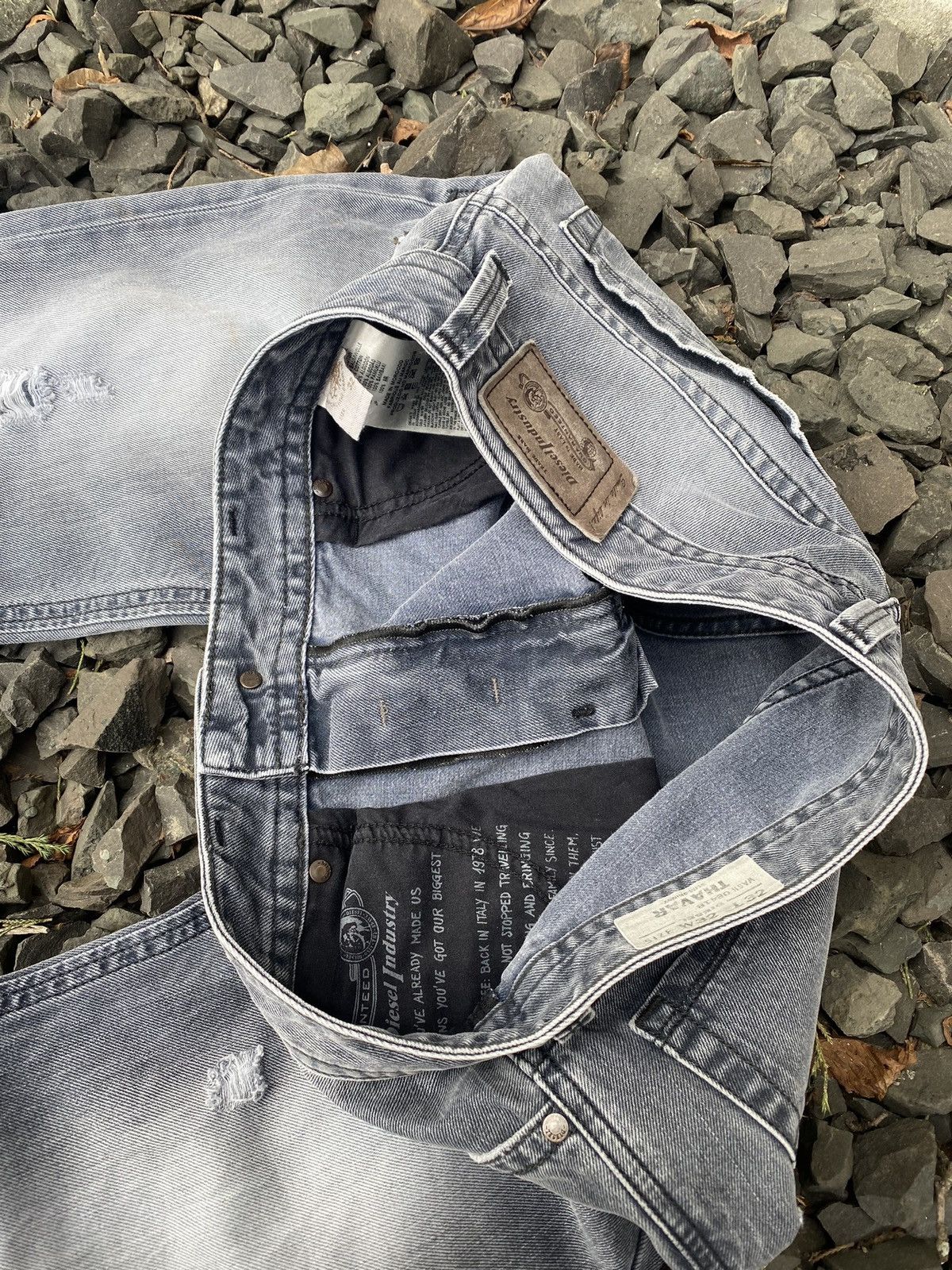 Diesel × Vintage Vintage Diesel pants washed black Size US 32 / EU 48 - 9 Thumbnail