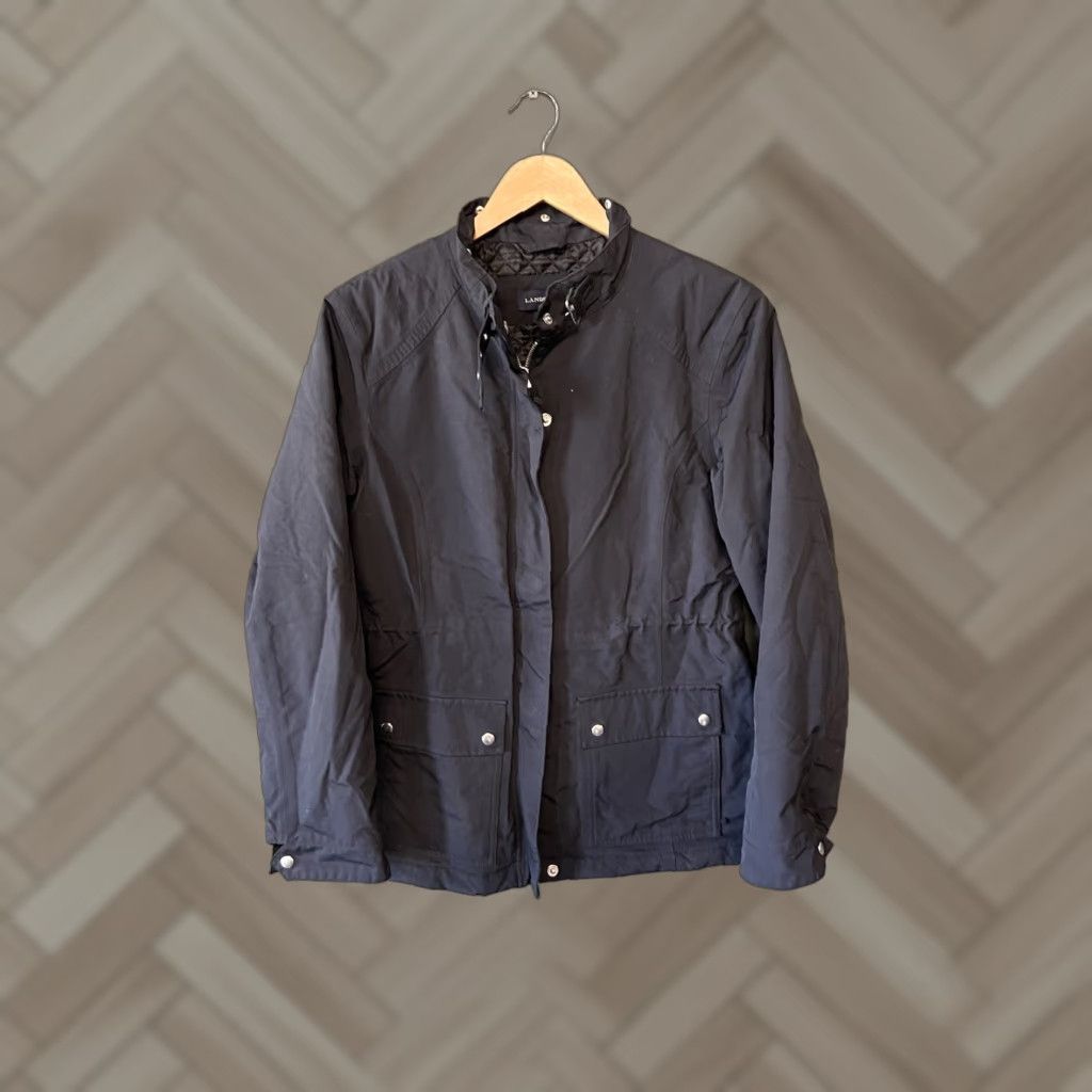 Lands' End Lands End Womens Basic Jacket Blue Full Zip Long Sleeve Size S Size S / US 4 / IT 40 - 1 Thumbnail