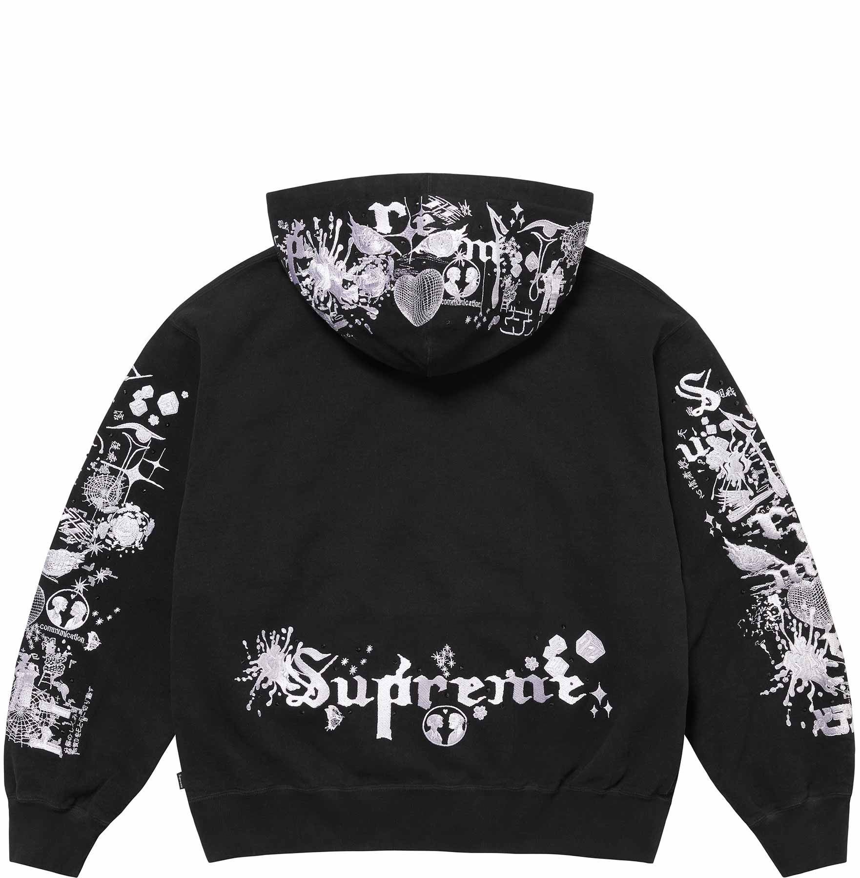 image of Supreme Aoi Zip Up Hooded Sweatshirt in Black, Men's (Size Small)