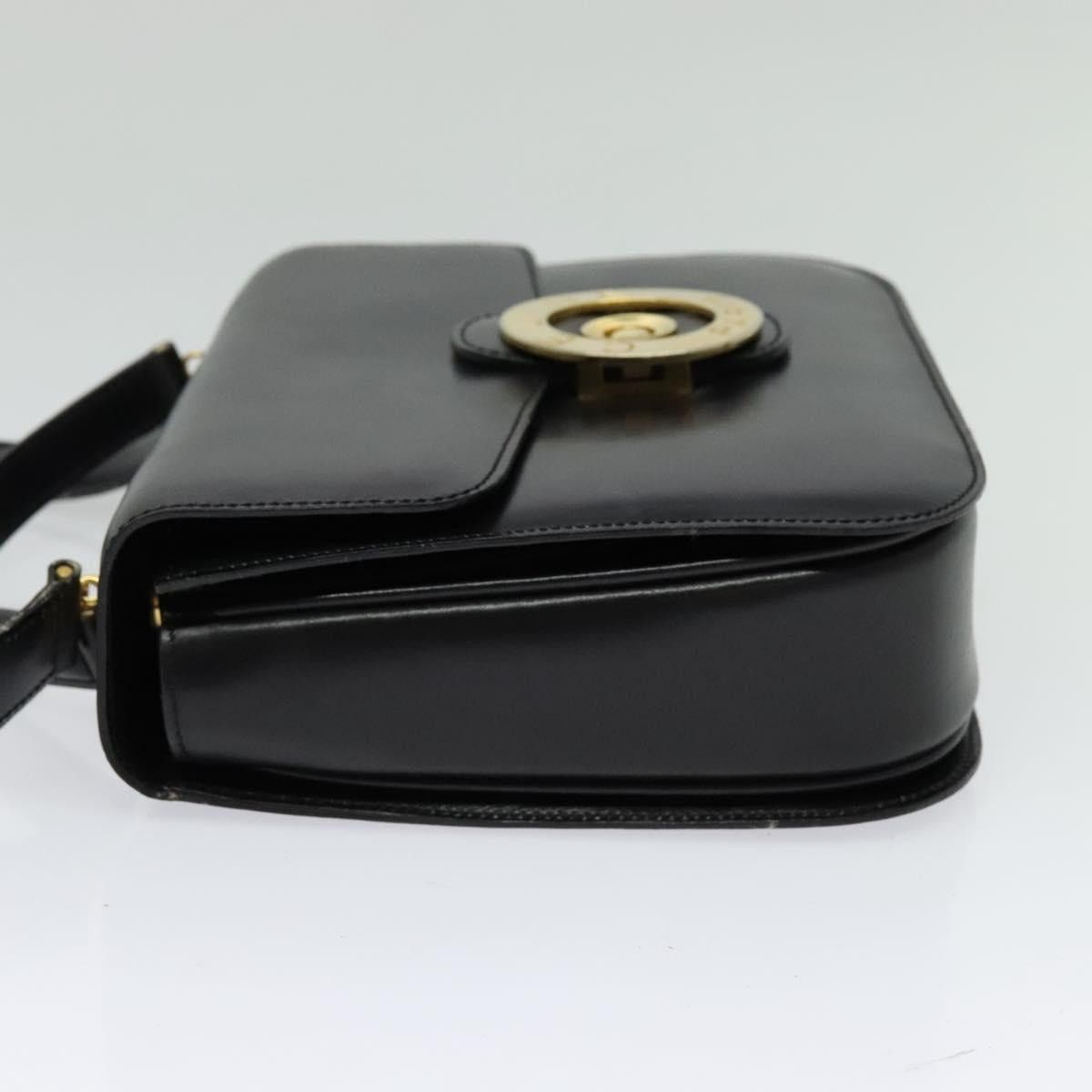 Celine CELINE Hand Bag Leather Black Gold Size ONE SIZE - 4 Thumbnail