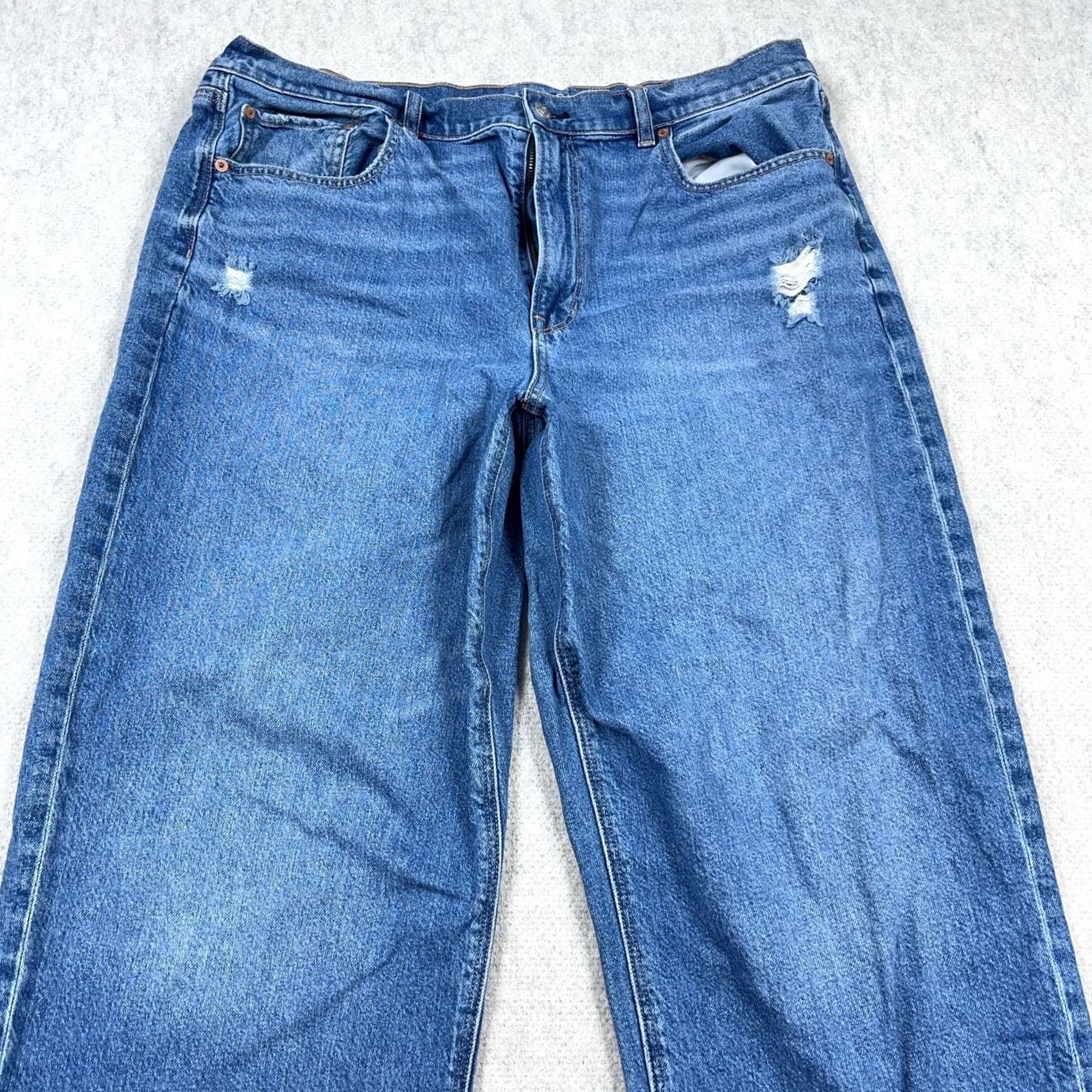 American Eagle Outfitters American Eagle Outfitters Jeans Women 18 High Rise Mom 38x29 Denim Blue 90s Grunge Retro 5-Pocket Womens Size 40" / US 18 - 5 Thumbnail