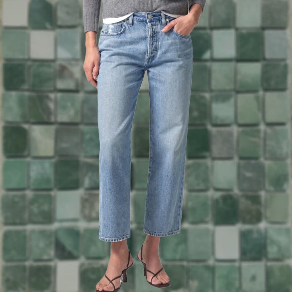 Citizens Of Humanity Citizens of Humanity Emery Crop 36 Jeans StarSign Blue High Rise CW Regular Women 36 in Blue Bohemian Contemporary Minimalist Western Casual 90s Size ONE SIZE - 1 Thumbnail