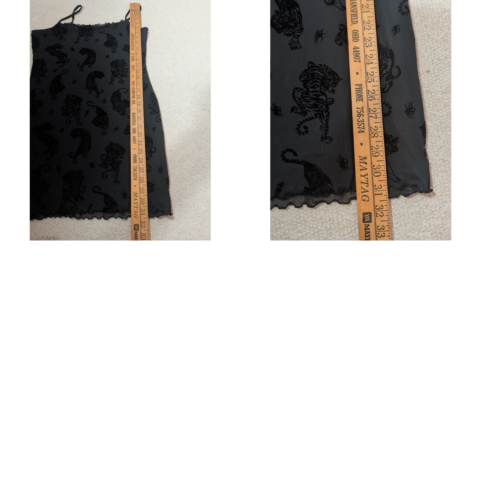 H&M H&M Velvet Bodycon Mini Dress Women's L Black Romantic Tiger Print Size L / US 10 / IT 46 - 9 Thumbnail
