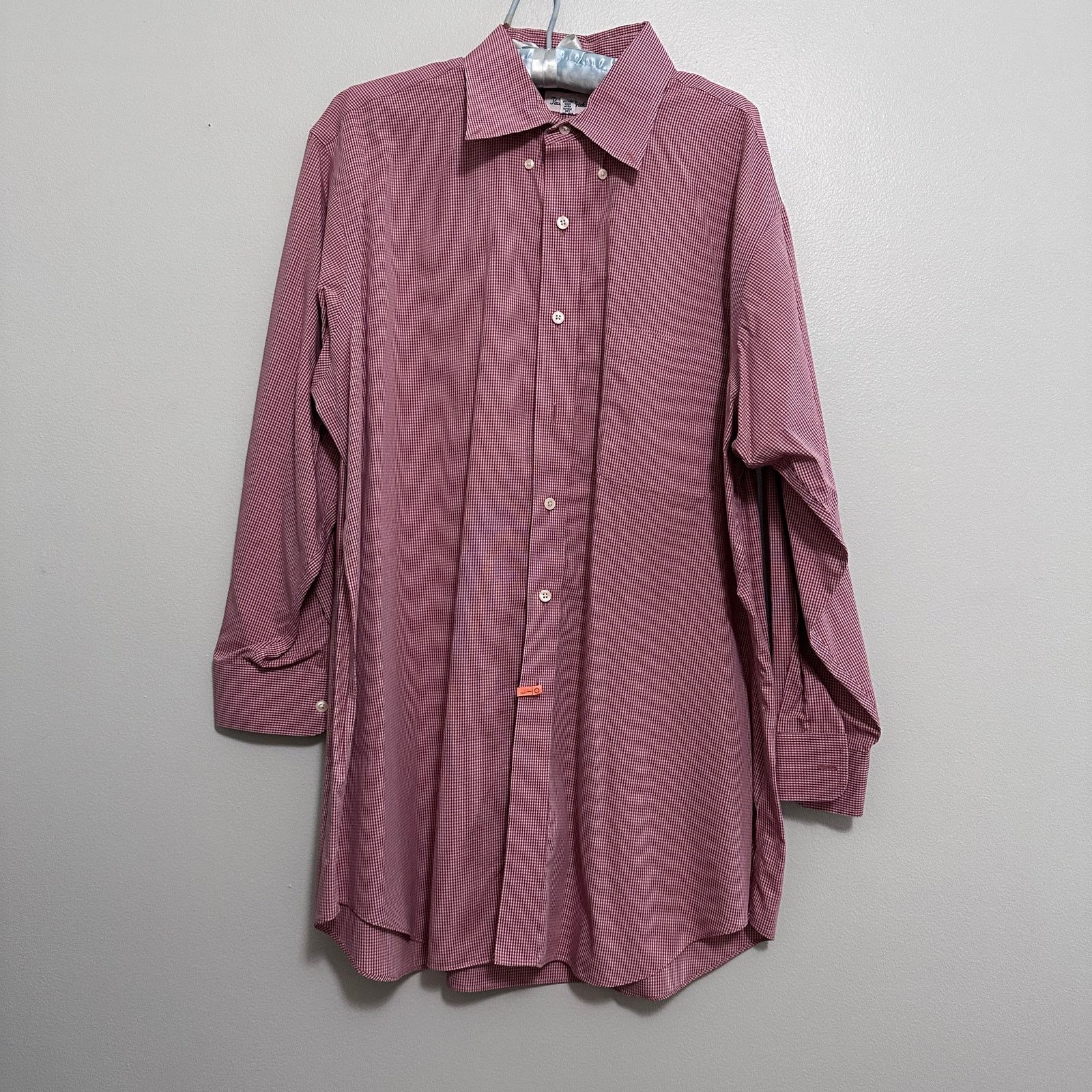Paul Fredrick Paul Fredrick red micro plaid button down size 17 Size US XL / EU 56 / 4 - 2 Thumbnail