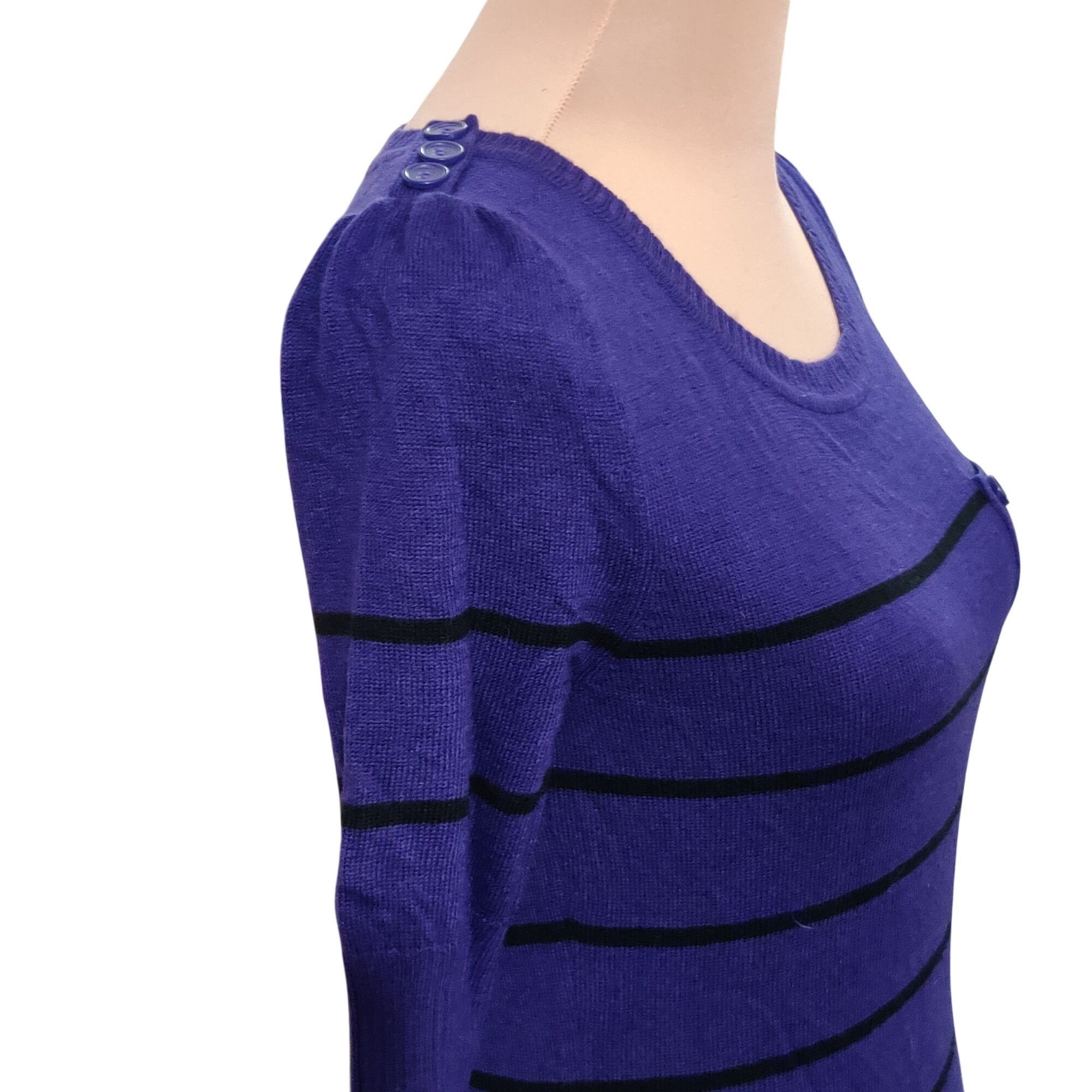 Other Takeout Womens Sweater Dress Pocket Button Accents Y2K Purpl Size L / US 10 / IT 46 - 3 Thumbnail