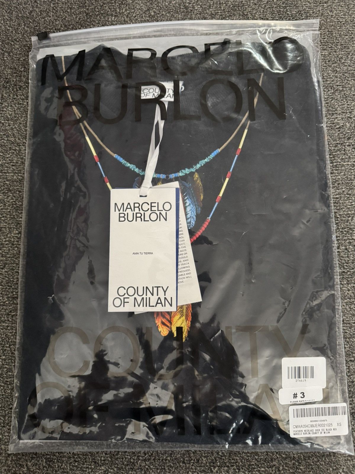 Marcelo Burlon Marcelo burlon tee with feather design Size US XS / EU 42 / 0 - 2 Thumbnail