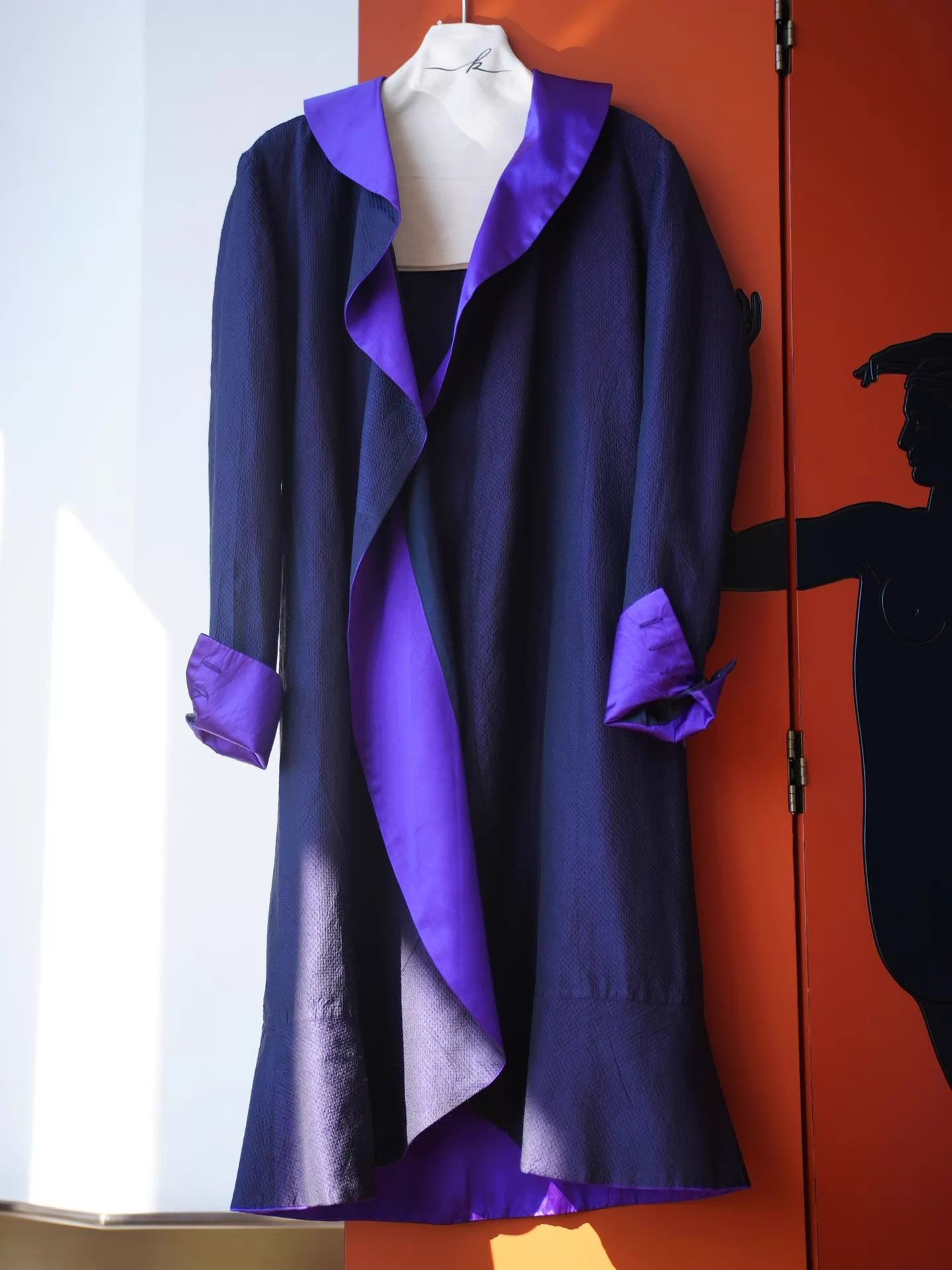 Kenzo Kenzo Vintage 80s Deep Purple Silk-Wool Lace Dress Size XS / US 0-2 / IT 36-38 - 2 Thumbnail