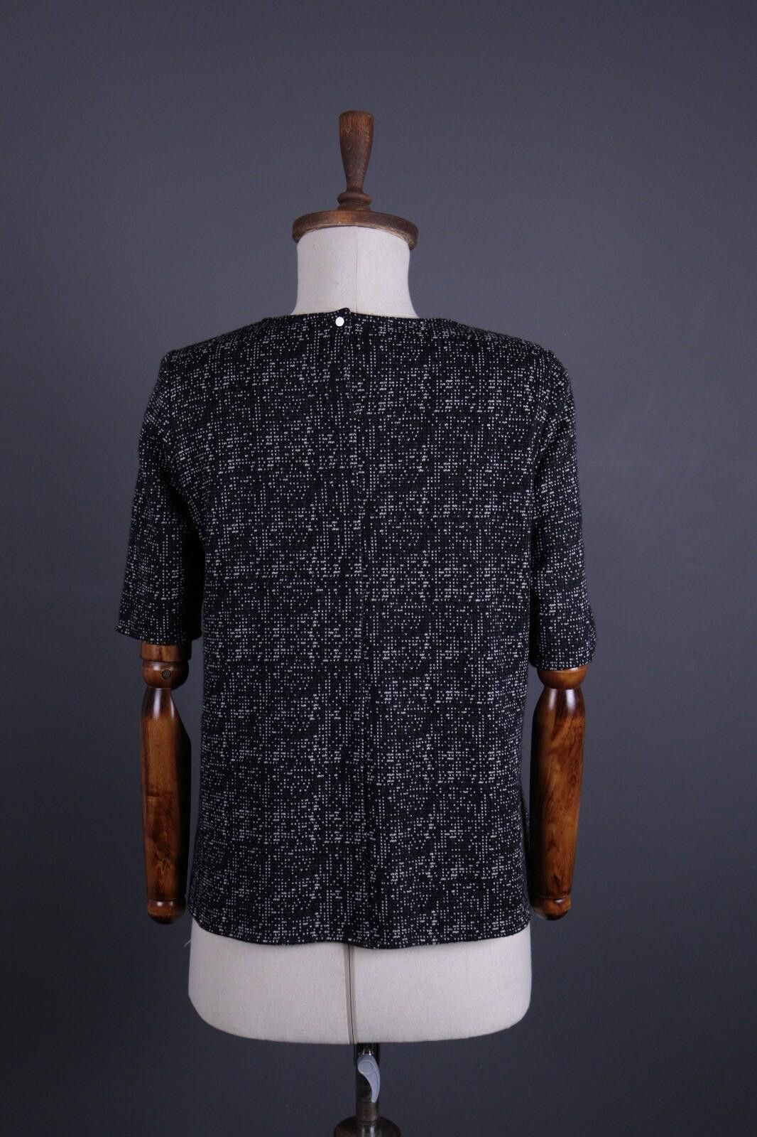 Wilkes Bashford BA&SH Ref Palmer Black Knit Tweed Top Shirt Size 1 / S Size S / US 4 / IT 40 - 7 Thumbnail