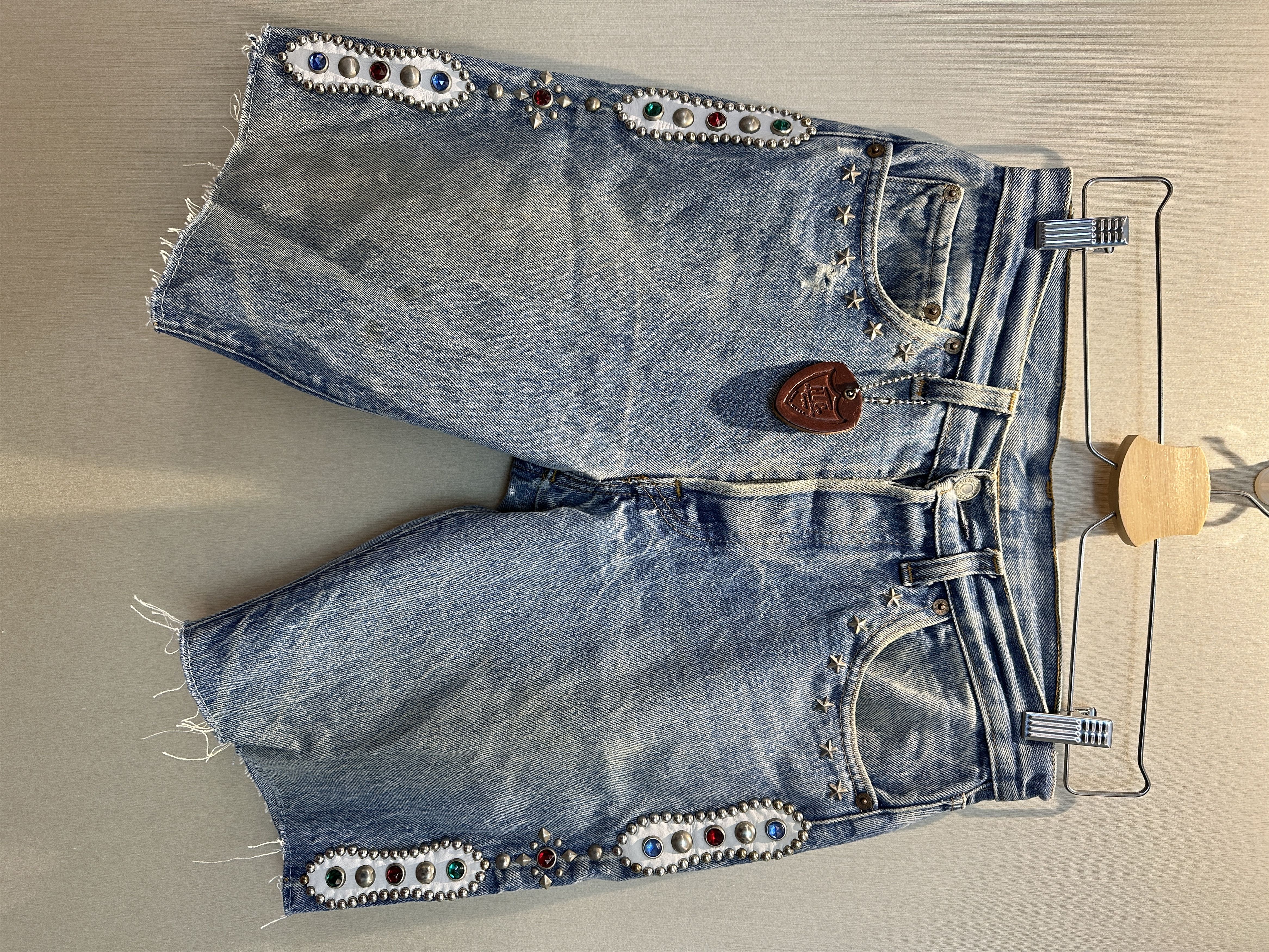 image of HTC Hollywood Trading Company x Levis Htc Irregular Humble Gemstone Studded Vintage Levi’S Shorts i