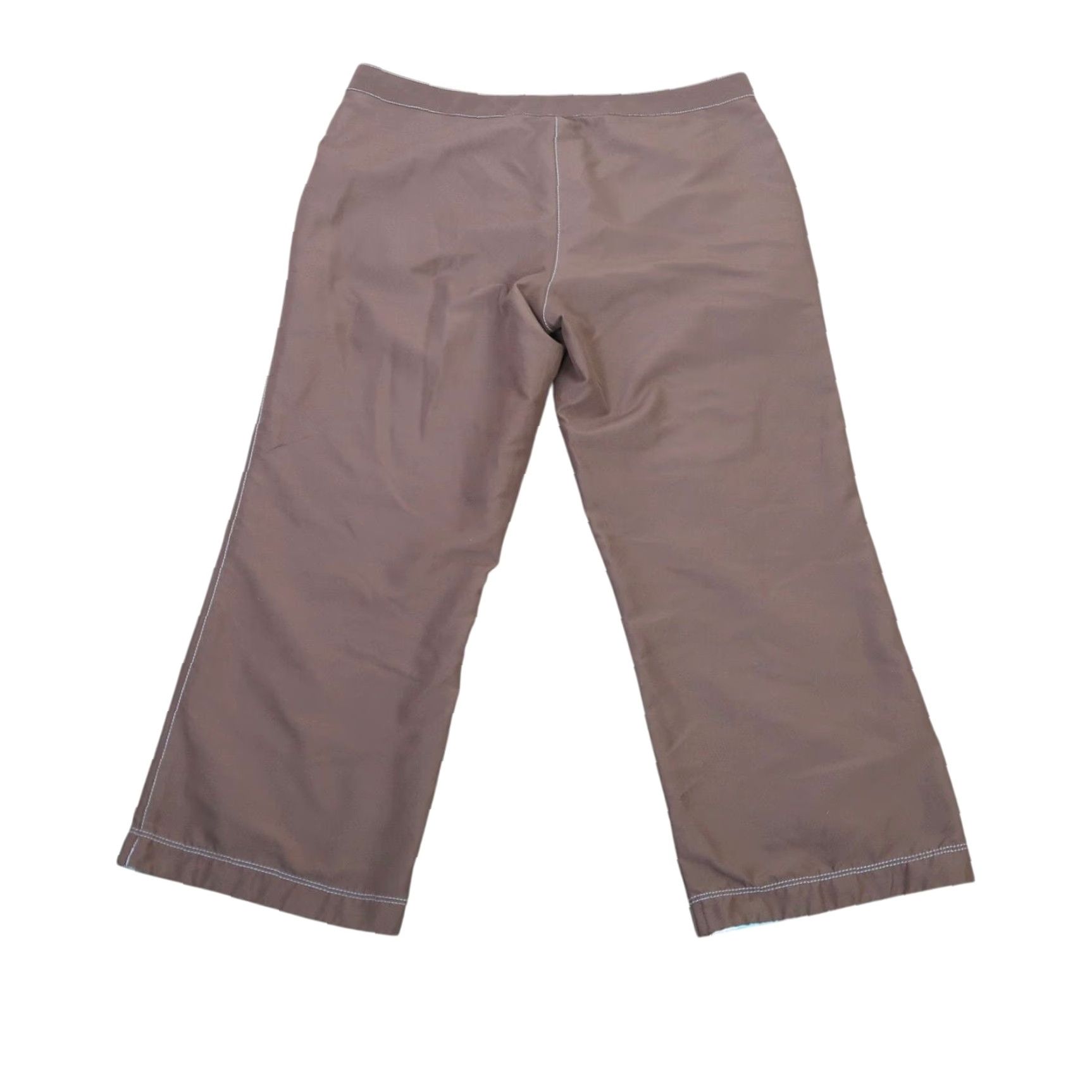 Vintage Aventura Brown Low Rise Straight Leg Capri Pants 4 Women Capris Polyester Casual 23in Inseam Womens Size 27" / US 4 / IT 40 - 3 Thumbnail
