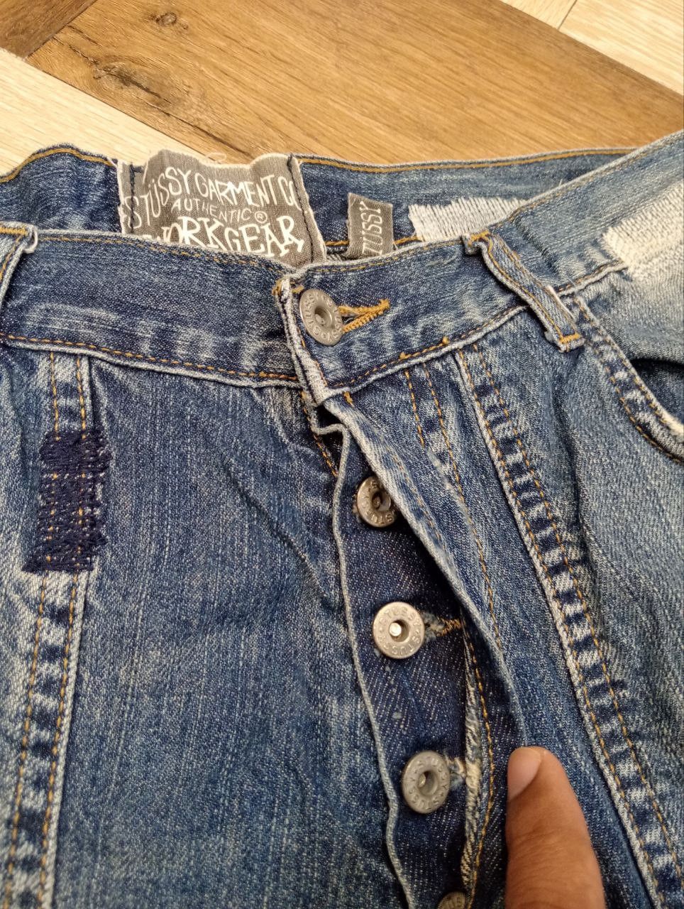 Stussy STUSSY WORKGEAR DISTRESSED JEANS - SIZE 32 Size US 32 / EU 48 - 7 Thumbnail