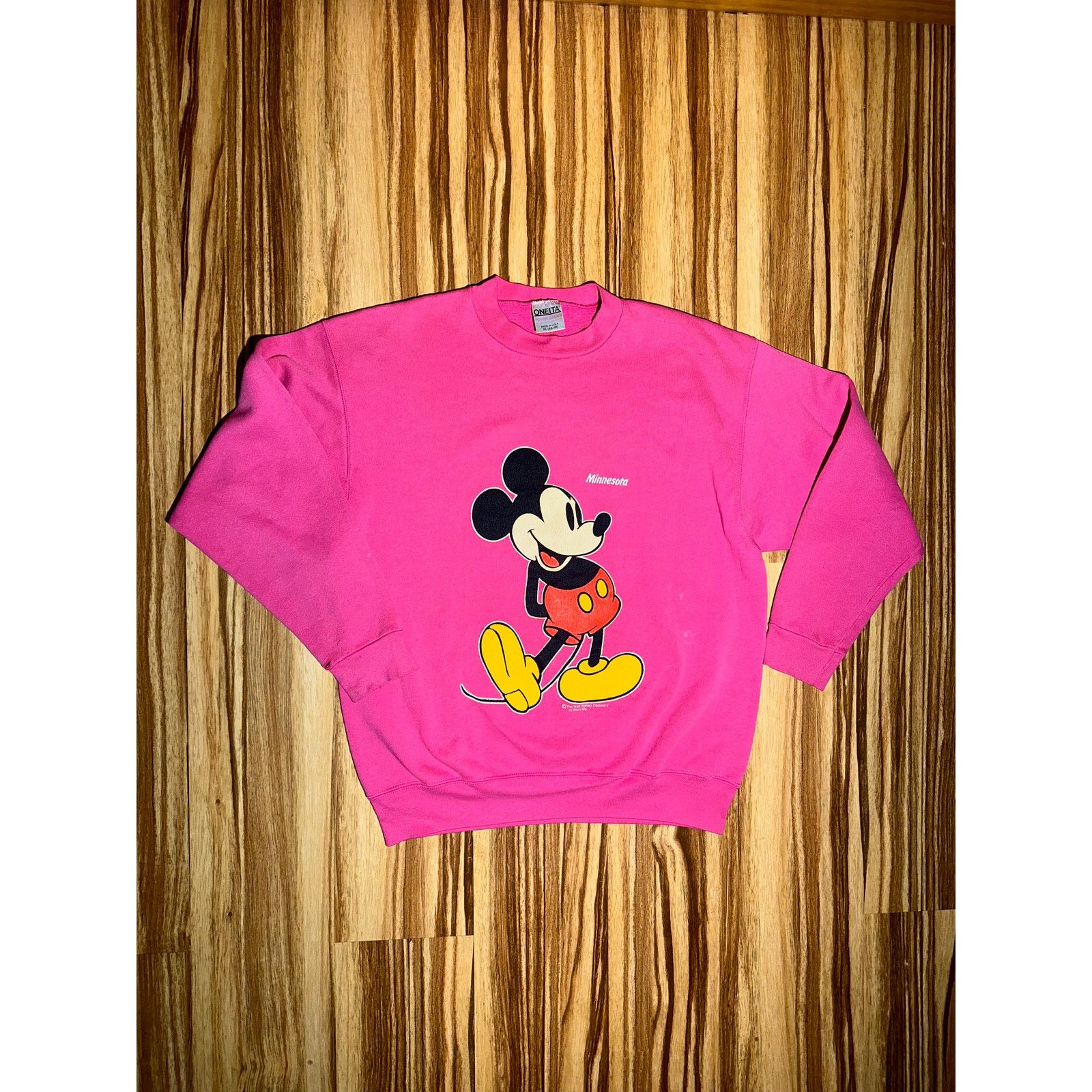 Disney Mickey Mouse Minnesota Pink Crewneck Size Large Size XL / US 12-14 / IT 48-50 - 1 Thumbnail