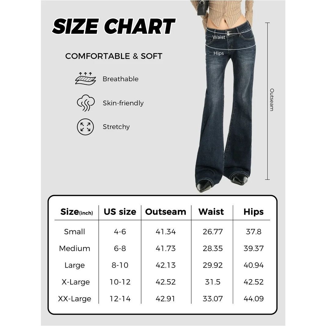 The Unbranded Brand EMMIOL Stretchy Denim Pants Blue Large Size 32" / US 10 / IT 46 - 3 Thumbnail